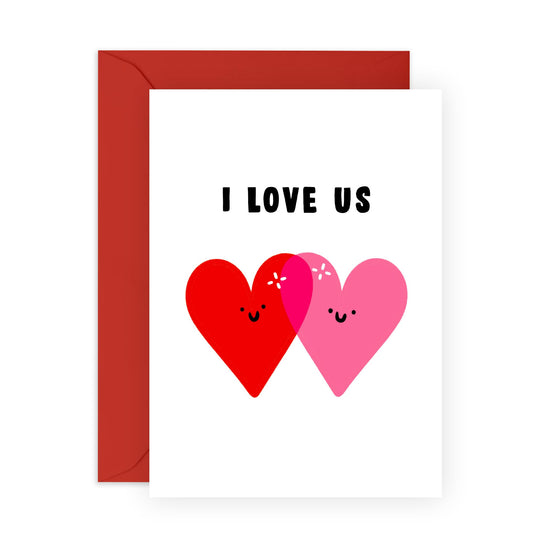 Valentines Day Card Girlfriend Boyfriend - I Love Us - Anniversary Card For Couple - Greeting Cards For Fiance - Husband Wife - Comes With Fun Stickers By Central 2