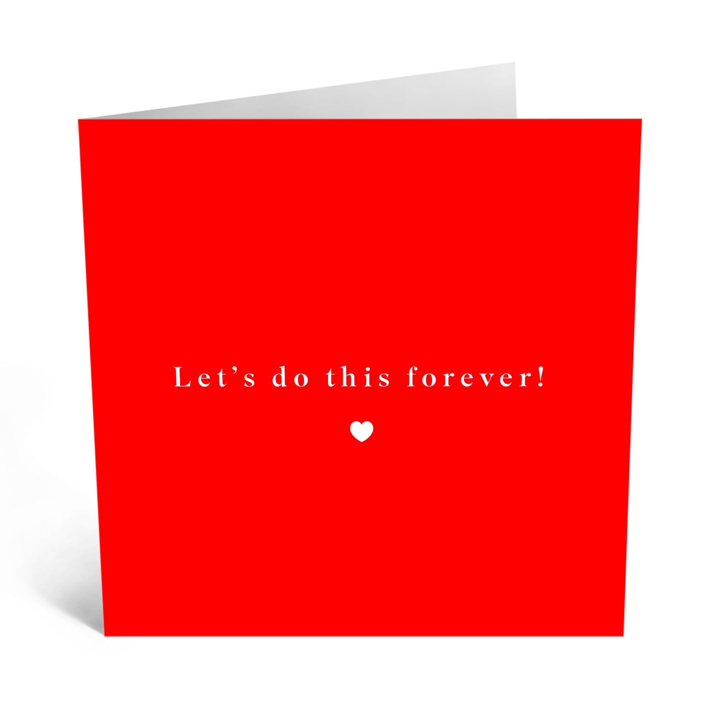 Greeting Card - 'LET'S DO THIS FOREVER SIMPLE' - Simple and Minimalist Card Design for Any Occasion - Ideal for Celebrating Lasting Love or Long-Term Commitments - Comes With Stickers By Central 23