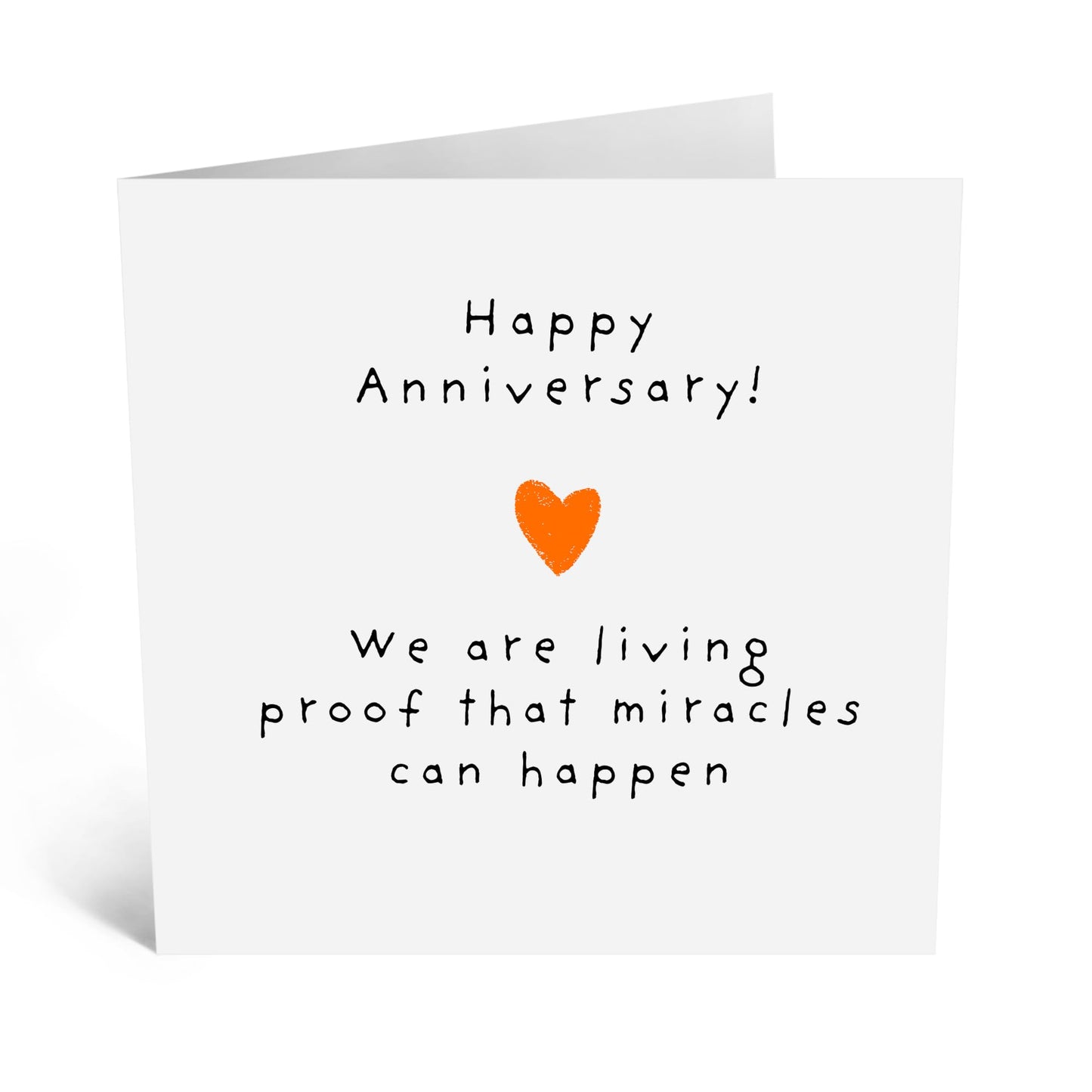 Anniversary Card - 'ANNIVERSARY: WE ARE A MIRACLE' - Perfect for Celebrating Love and Togetherness with Heartfelt Sentiment - Ideal for Partners Spouses Couples - Comes With Stickers By Central 23