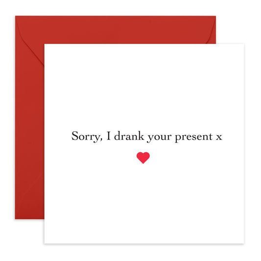 Best Friend Birthday Card For Women - I Drank Your Present Text - Heartfelt Greeting Cards For Friends Bestie Bff - Gifts For Her Female Girlfriends - Comes With Stickers By Central 23