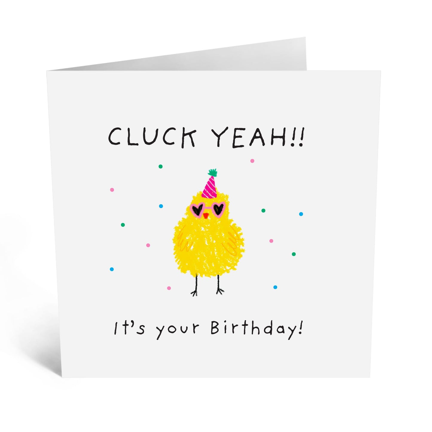 Birthday Card - 'Cluck Yeah' - For Anyone Who Loves Fun and Humor - Perfect for Birthdays, Celebrations, or Just Because - Cheeky Chicken Design - Comes with Fun Stickers by Central 23