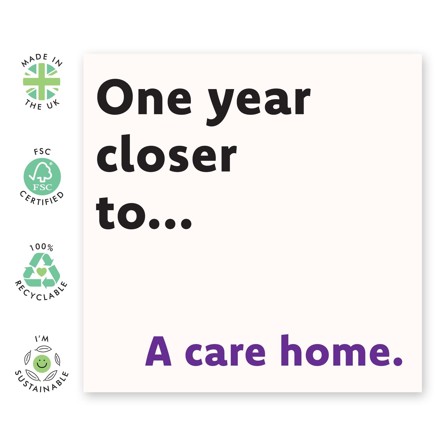 59th Birthday Card Joke - 'A Care Home' - Gifts for Friends, BFF, Colleagues, Partners, Uncle, Dad, Boyfriend, Sister, Sis, Cousin - Fifty Nine Years - Comes with Fun Stickers