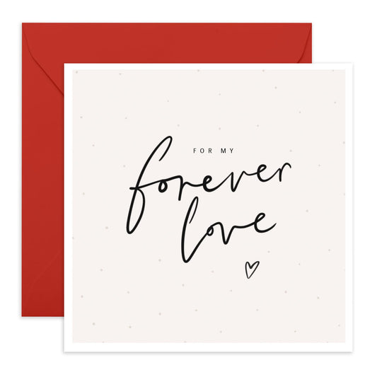 Anniversary Cards For Couples - For My Forever Love - Wedding Anniversary Card For Wife Husband - Valentines Cards For Boyfriend Girlfriend - From Partner Fiancé - Comes With Stickers By Central 23