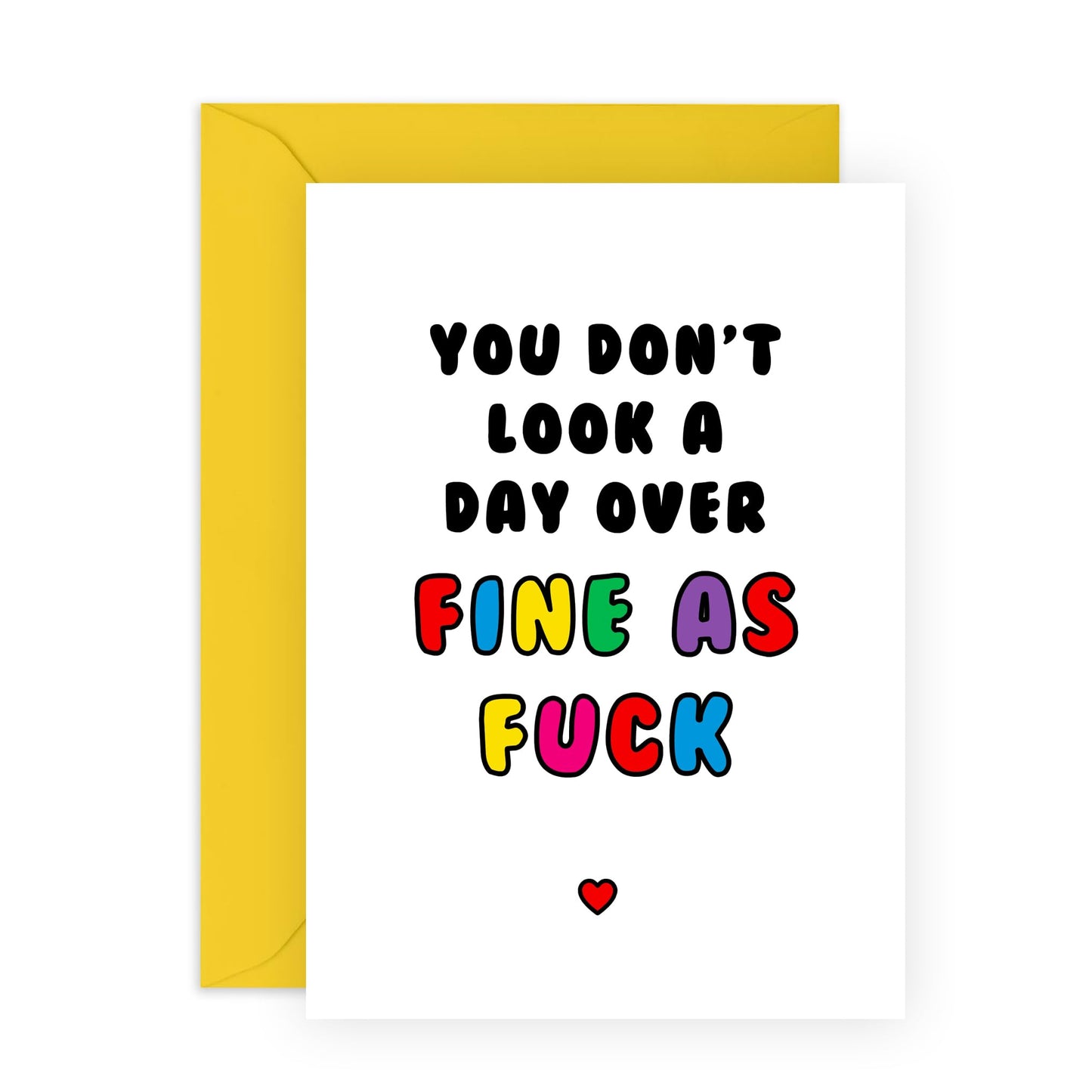 Funny Birthday Cards For Women Men - Fine As F*ck - Humourous Birthday Cards For Friends - Girlfriend Greeting Card - Wife Birthday Card - Gifts For Mum Sister Nan - Comes With Stickers By Central 23