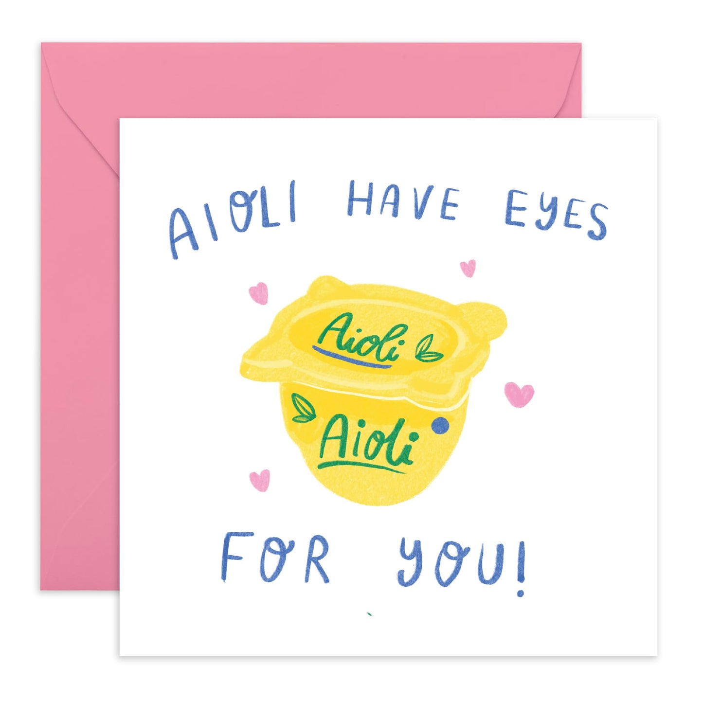 Funny Friend Birthday Cards For Women - Aoili Hay Eyes For You - Witty Food Puns - Bestfriend Card For Men Women - Friendship Gifts For Her Him Bestie Bff - Comes With Cute Stickers By Central 23