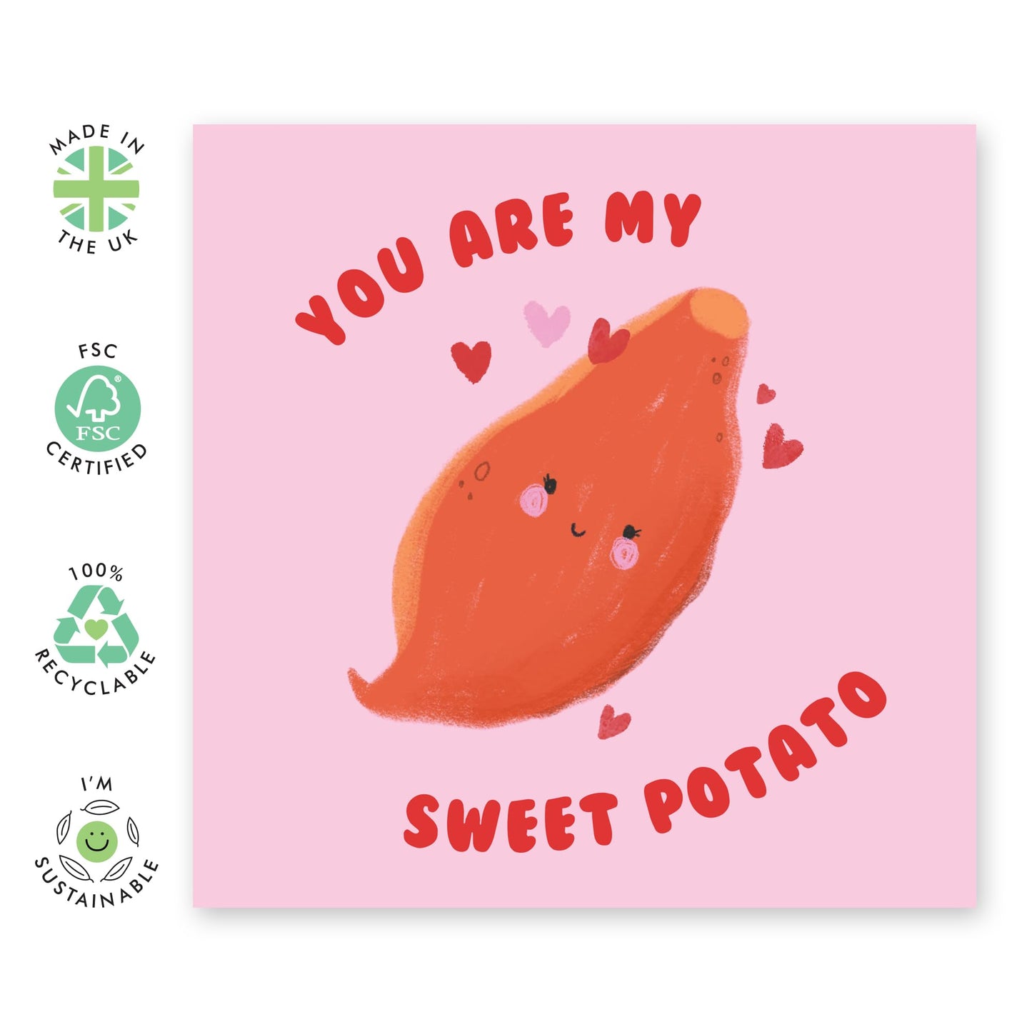 Anniversary Card For Him Her - You Are My Sweet Potato - Valentines Card For Girlfriend Boyfriend Partner - Wedding Anniversary Card For Husband Wife- Comes With Fun Stickers By Central 23