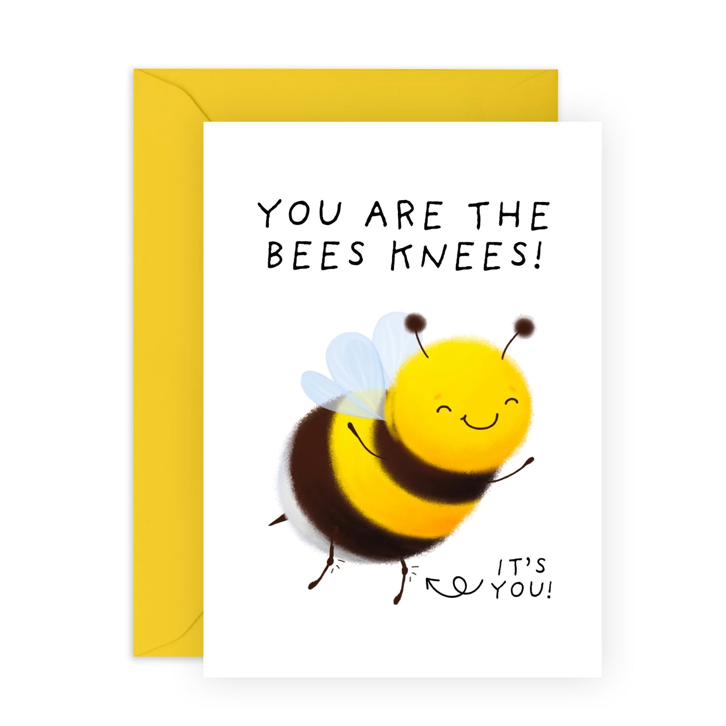 Funny Card - 'BEES KNEES' - For Best friend Someone Who’s the Best - Perfect for Celebrating a Unique and Amazing Person - Ideal for Any Occasion or Just Because - Comes with Stickers by Central 23