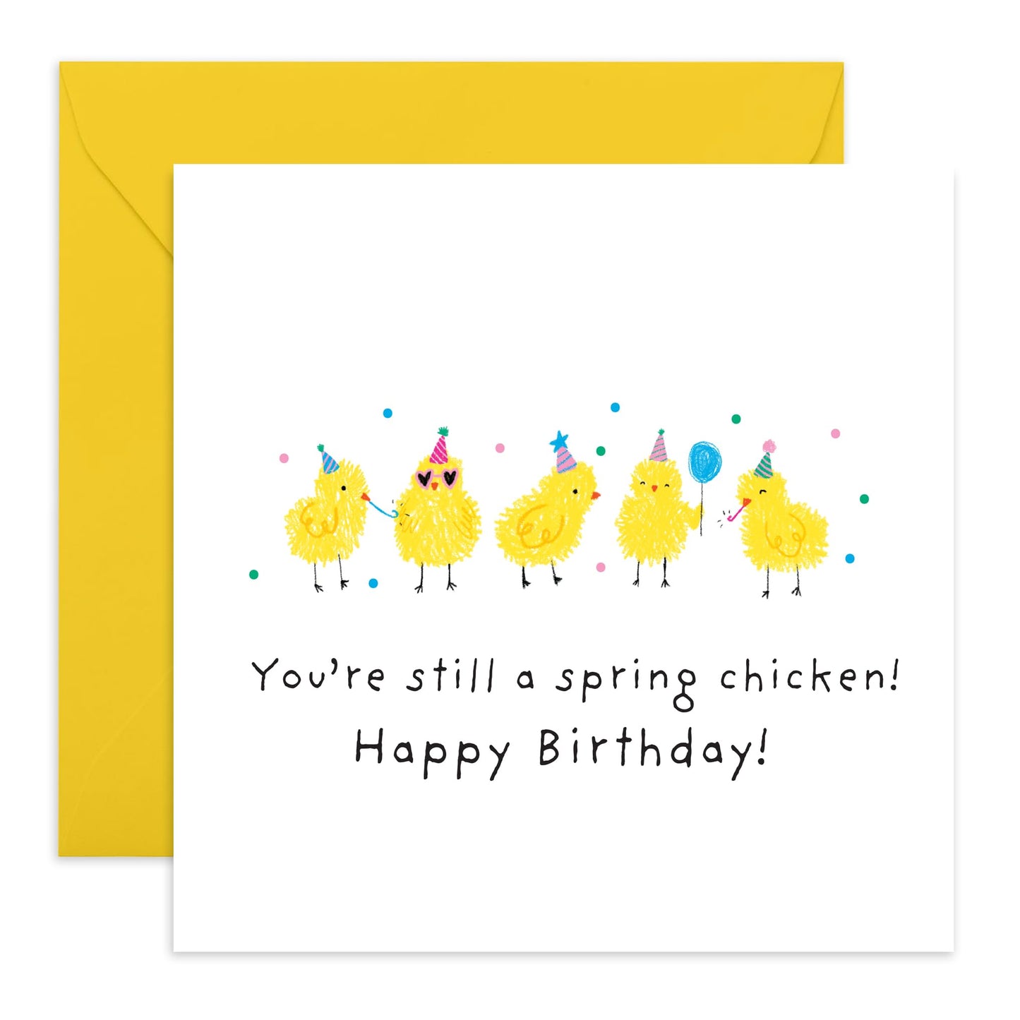 Kids Birthday Cards - Still A Spring Chicken - Baby Birthday Cards For Girls Boys Toddlers - Gifts For Son Daughter Niece Nephew - From Mum Dad - Comes With Stickers By Central 23