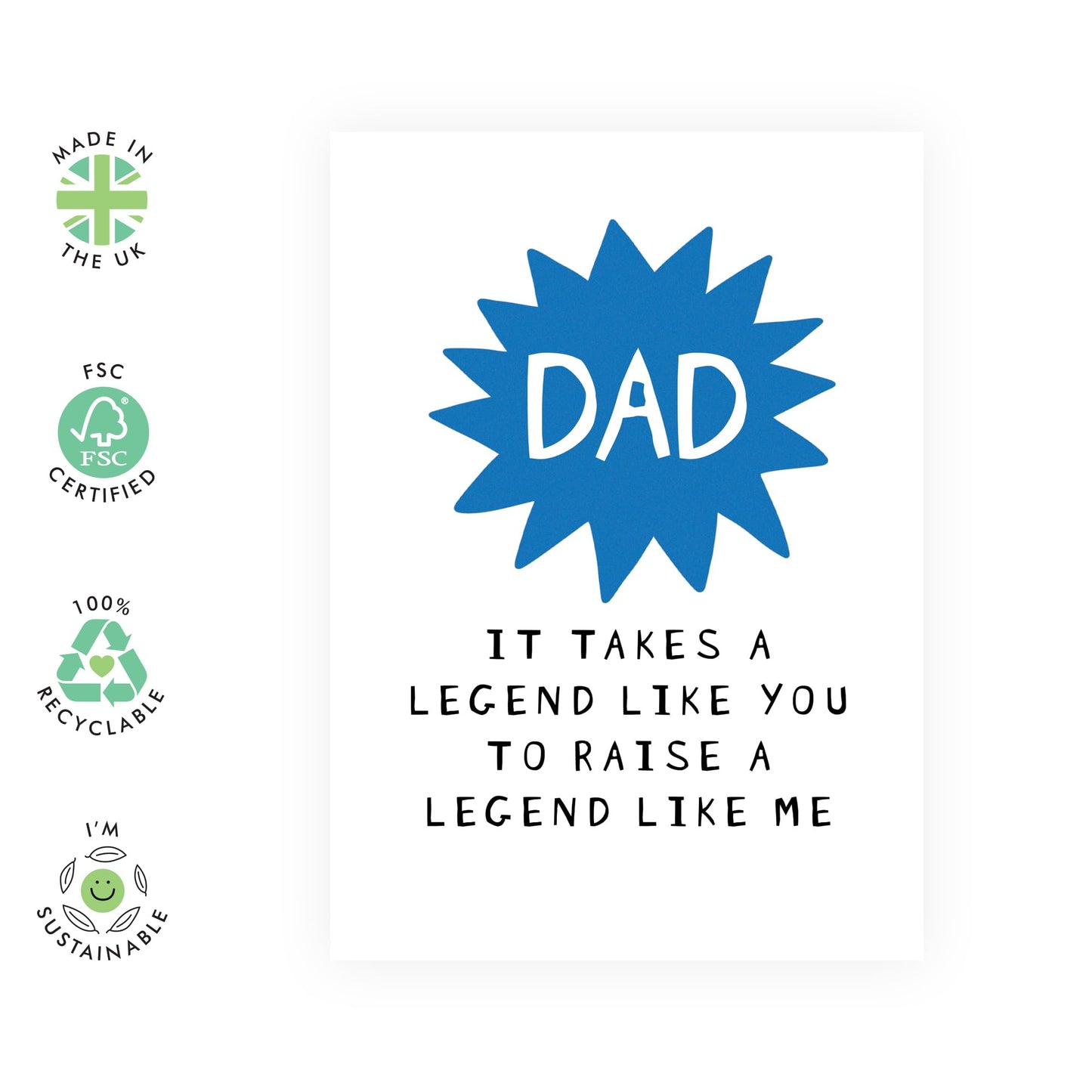 Dad Birthday Card From Son - Dad A Legend Like You - Sassy Father's Day Card From Daughter - Thank You Gifts For Him Papa Men Daddy Fathers - Comes With Stickers By Central 23