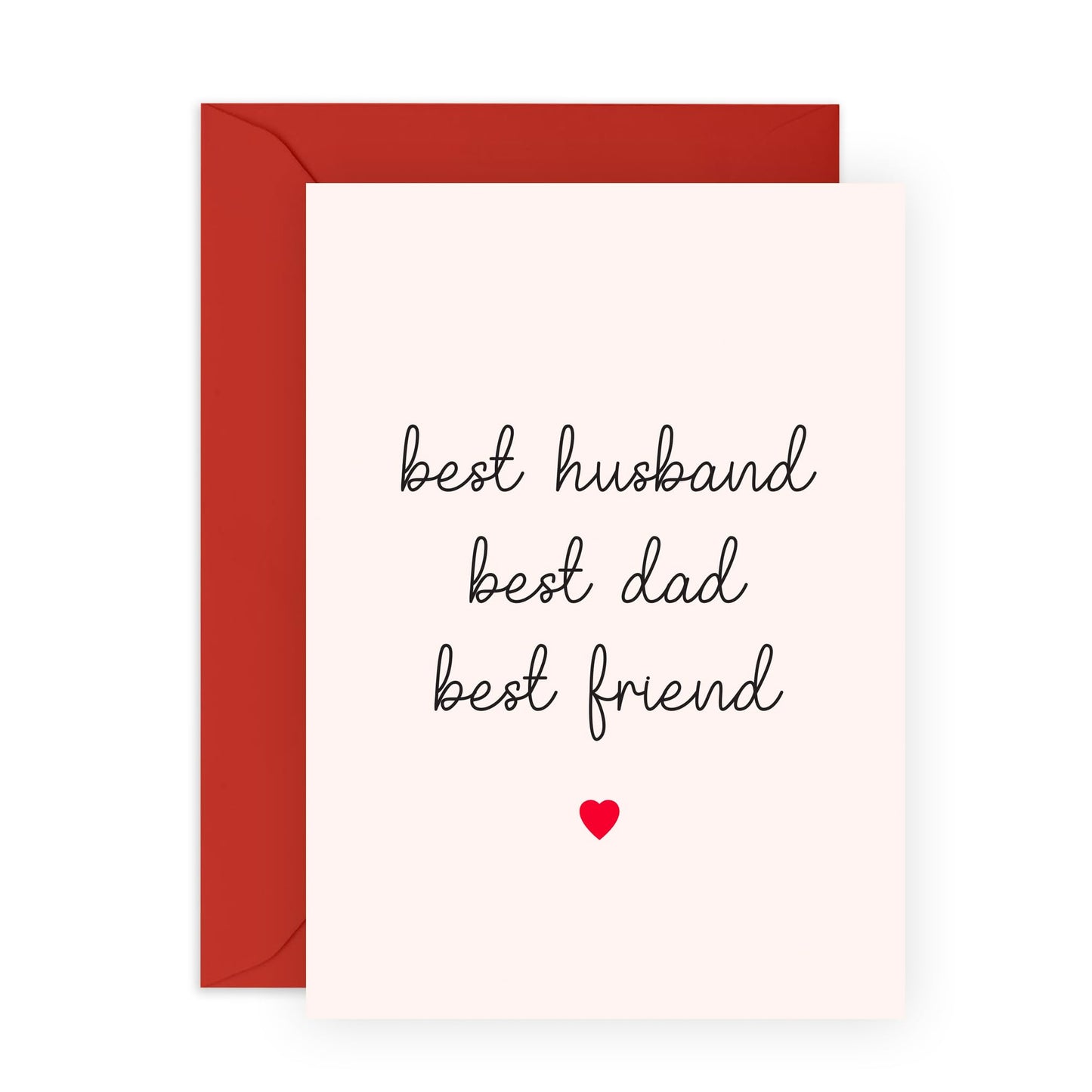 Anniversary Card For Husband - Best Husband Dad Friend - Love Gifts For Him - Sweet Birthday Cards For Men - Valentines Day Card For Partner - Comes With Stickers - By Central 23