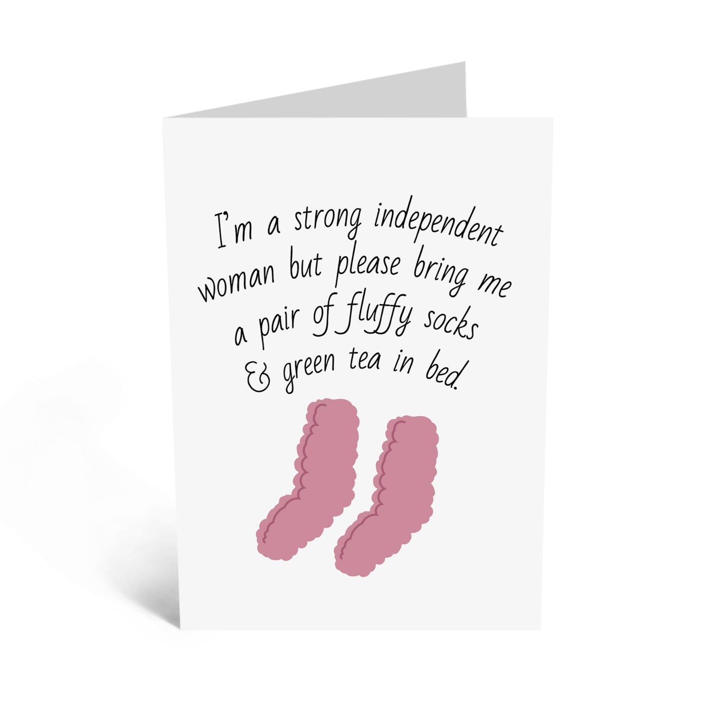 Quirky Greeting Card - 'FLUFFY SOCKS' - Perfect for Celebrating Comfort and Warmth - Ideal for Adding a Touch of Cozy and a Great Sense of Humor to Any Occasion - Comes With Stickers By Central 23