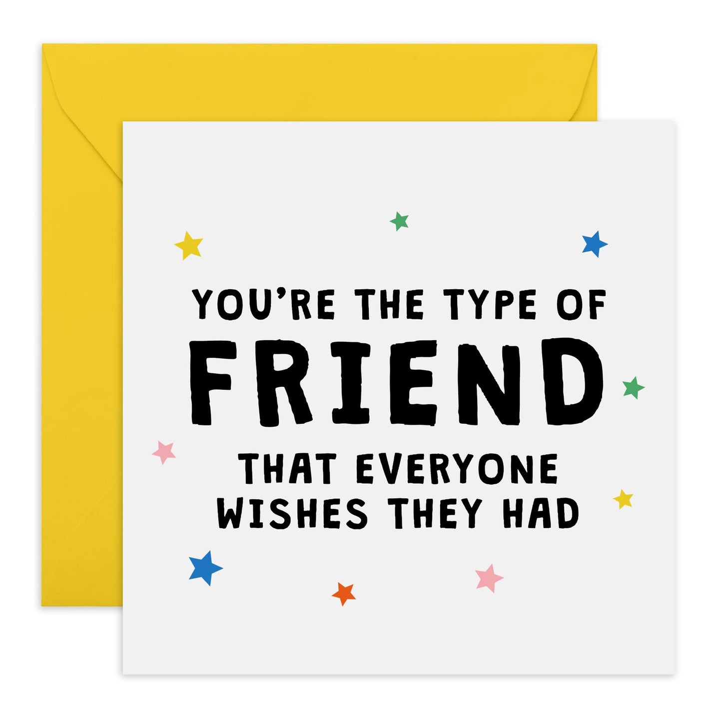 Friendship Greeting Card - 'Friend Everyone Wish' - Gift for BFFs, Best Friends, Bruv, Mate, Buddies, Sisters, Sis - Thank you for having my back - Comes with Fun Stickers