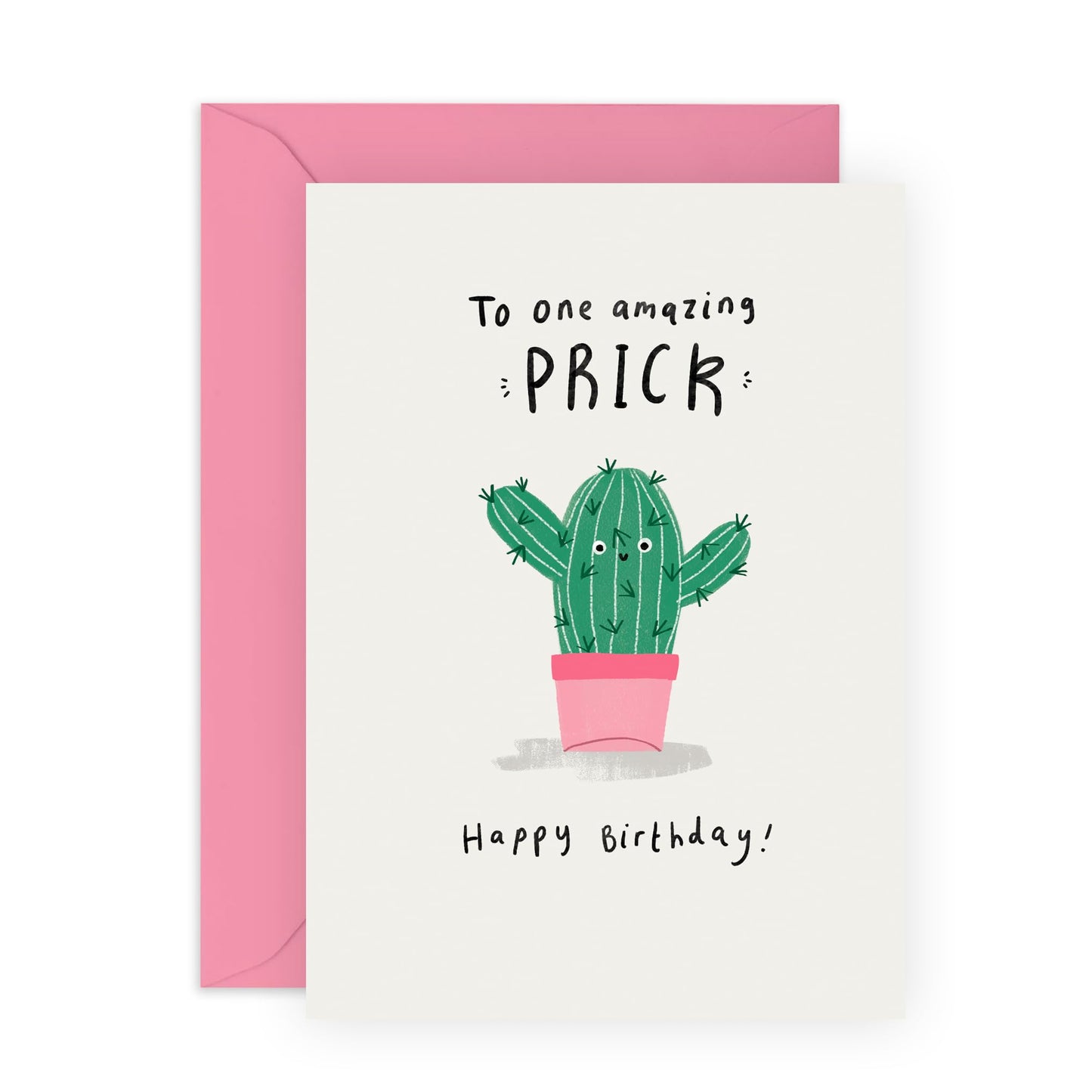 Funny Cactus Birthday Card - 'Amazing Pr*ck' - Gifts for Best Friends, BFF, Bruv, Brother, Co-worker, Colleagues, Classmate - Thorns - Comes with Fun Stickers