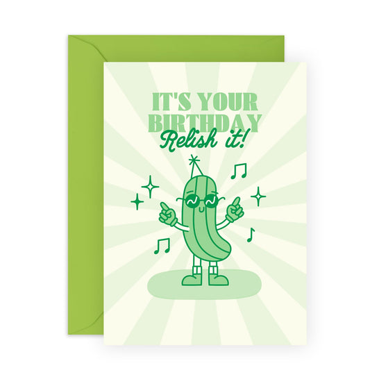 Funny Birthday Cards For Women Men Him Her - It's Your Birthday Relish It - Cheeky Greeting Cards For Mum Grandma Auntie - Puns Jokes - Gifts For Friends - Comes With Fun Stickers By Central 23