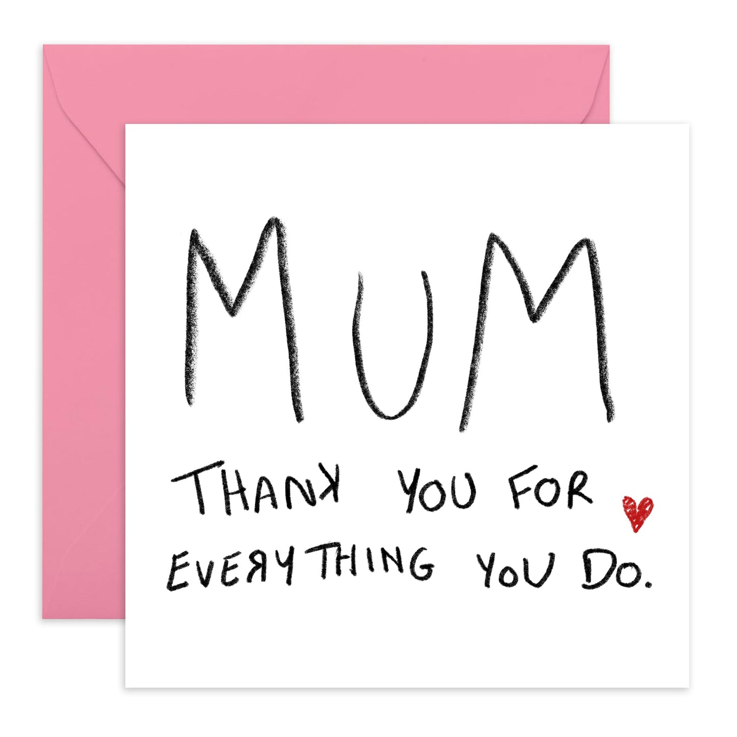 Mum Thank You Card - For Everything That You Do - Birthday Card for Her, Mummy, Mama, Ma, In Law - Mothers Day Card From Daughter Son - Sweet Appreciation Gifts for Women -Comes With Fun Stickers