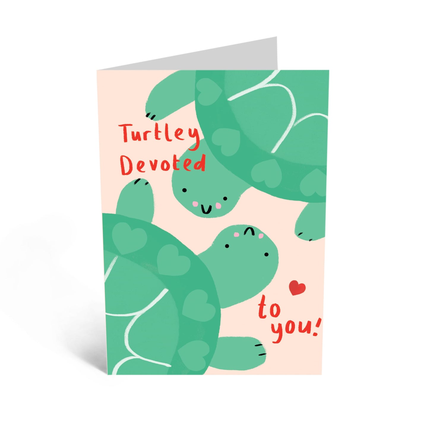 Sweet Greeting Card - 'TURTLEY DEVOTED' - Perfect for Expressing Deep Affection with a Cute Twist - Ideal for Showing How Much You Care in a Fun and Endearing Way - Comes With Stickers By Central 23