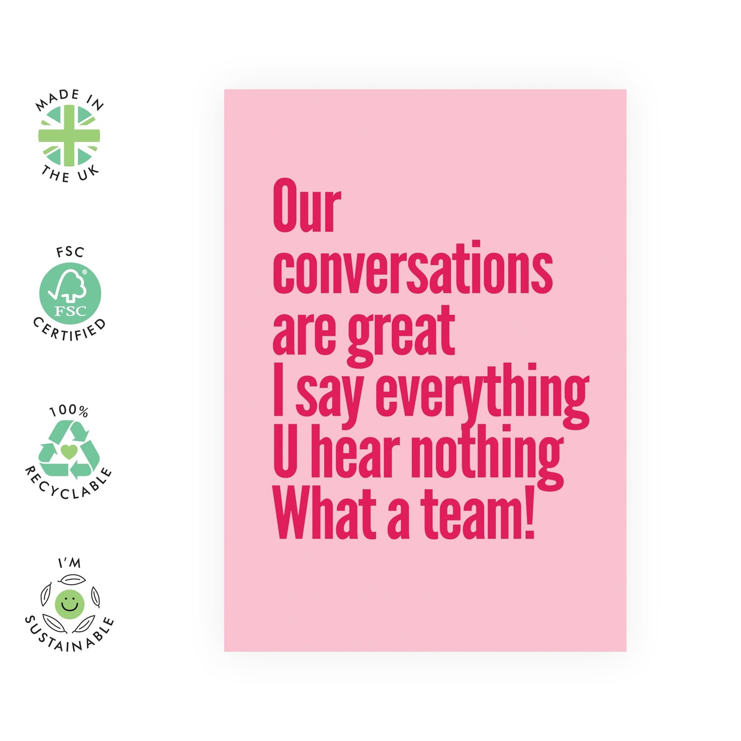 Anniversary Card For Husband - I Say Everything U Hear Nothing - Funny Birthday Cards For Men Partner Fiance - Boyfriend Valentines Card - Comes With Stickers - By Central 23