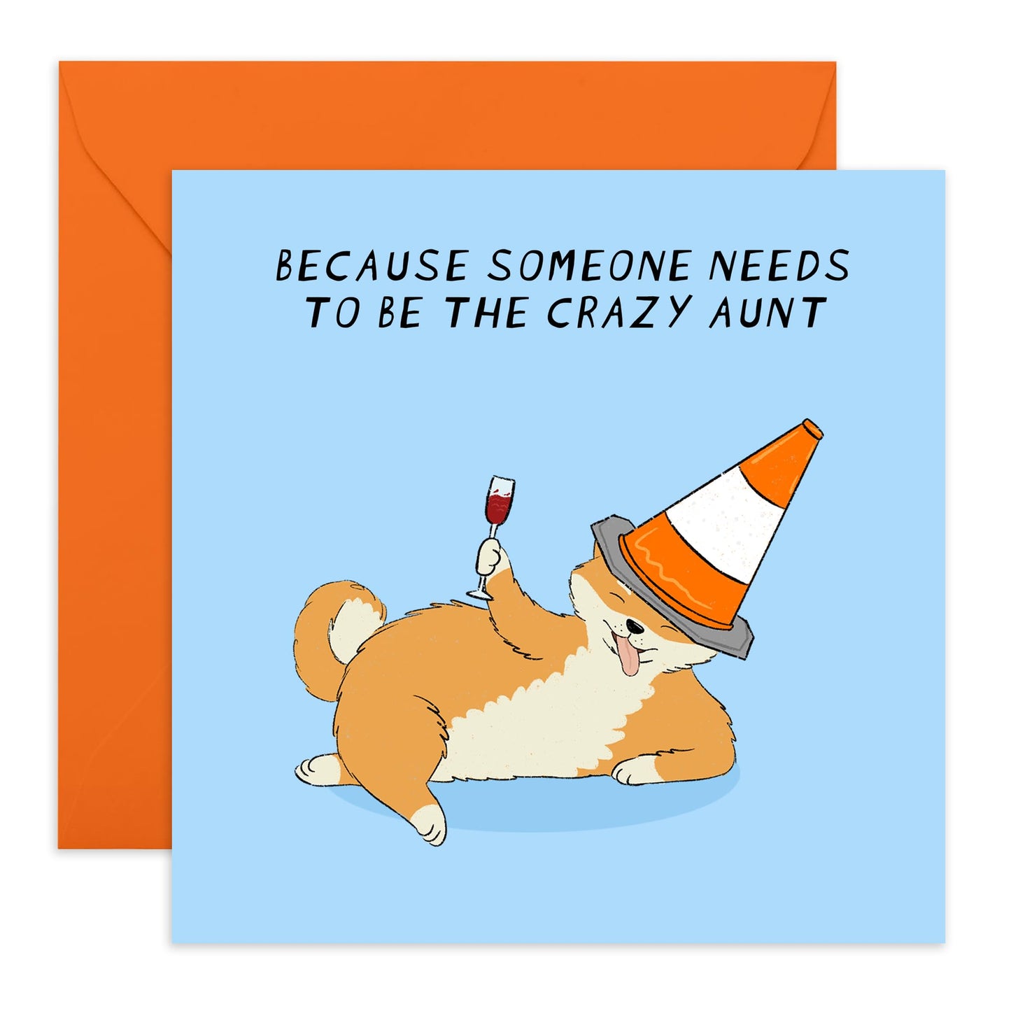Greeting Card - 'CRAZY AUNT' - Perfect for Any Occasion with a Fun and Playful Design - Ideal for Celebrating or Sending a Light-Hearted Message to a Special Aunt - Comes With Stickers By Central 23