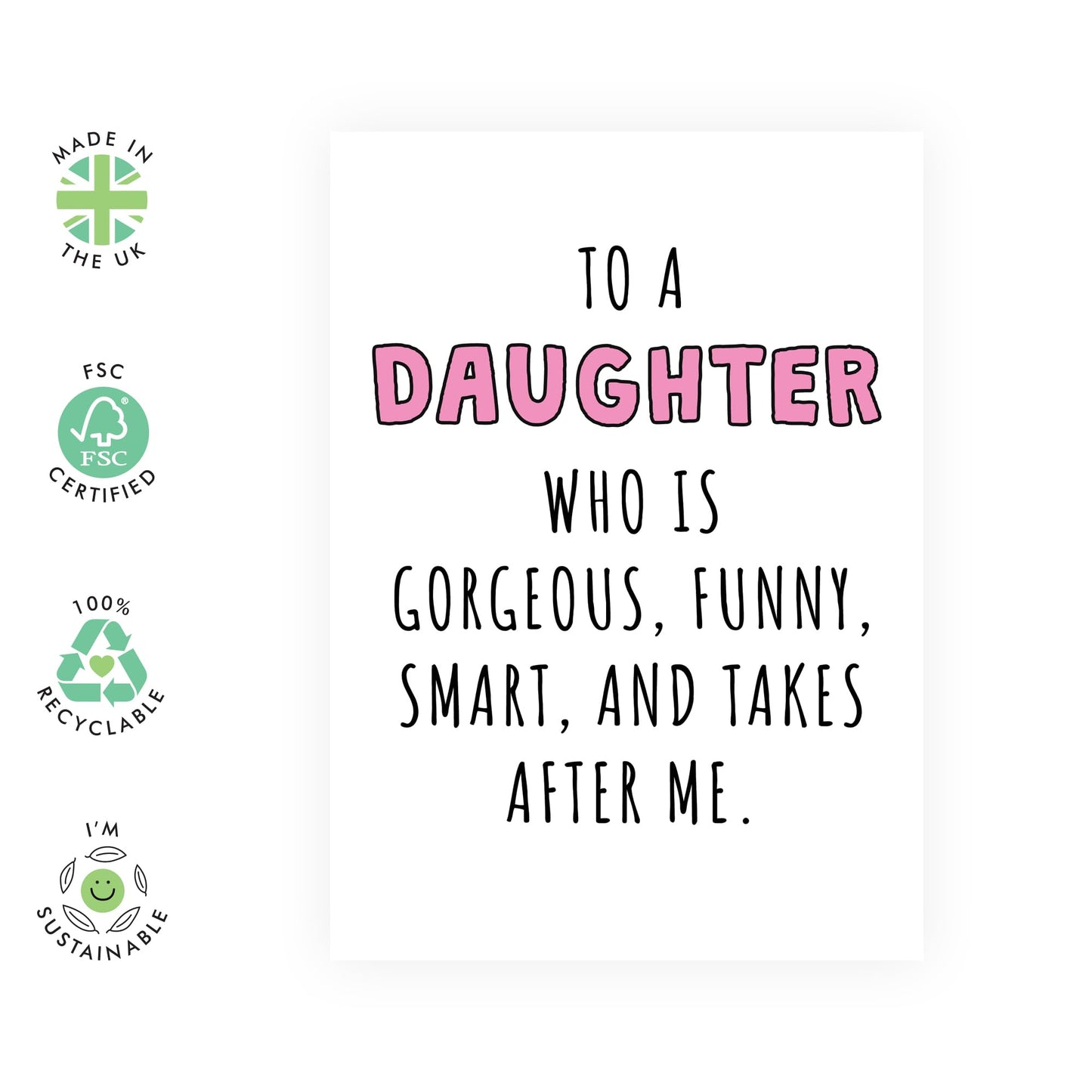 Sweet Birthday Cards For Women - Daughter - Birthday Greeting Cards For Daughter - From Mummy Daddy - Comes With Fun Stickers By Central 23