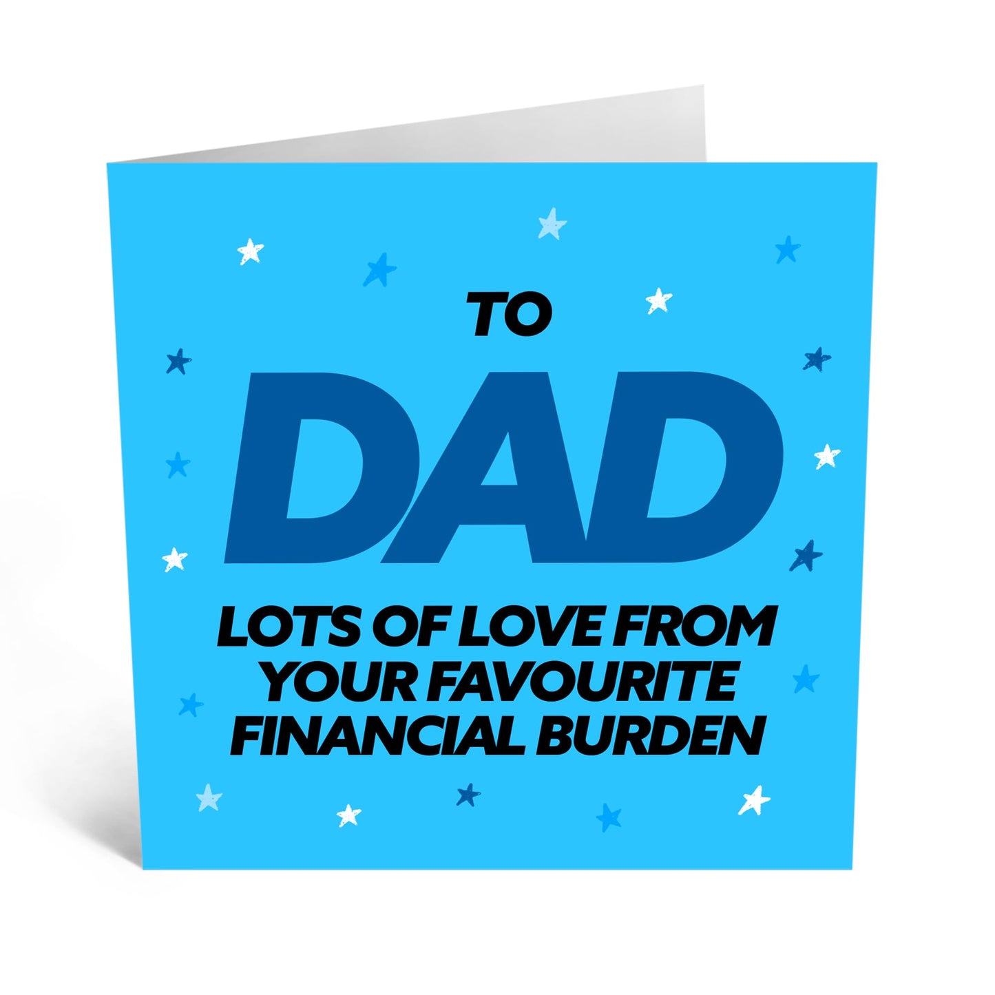 Central 23 Funny Greeting Card - 'DAD FROM FINANCIAL BURDEN' - For Dad, Daddy, Father - Funny Gift for Father's Day or Any Occasion - Show Appreciation with a Humorous Twist - Comes with Stickers