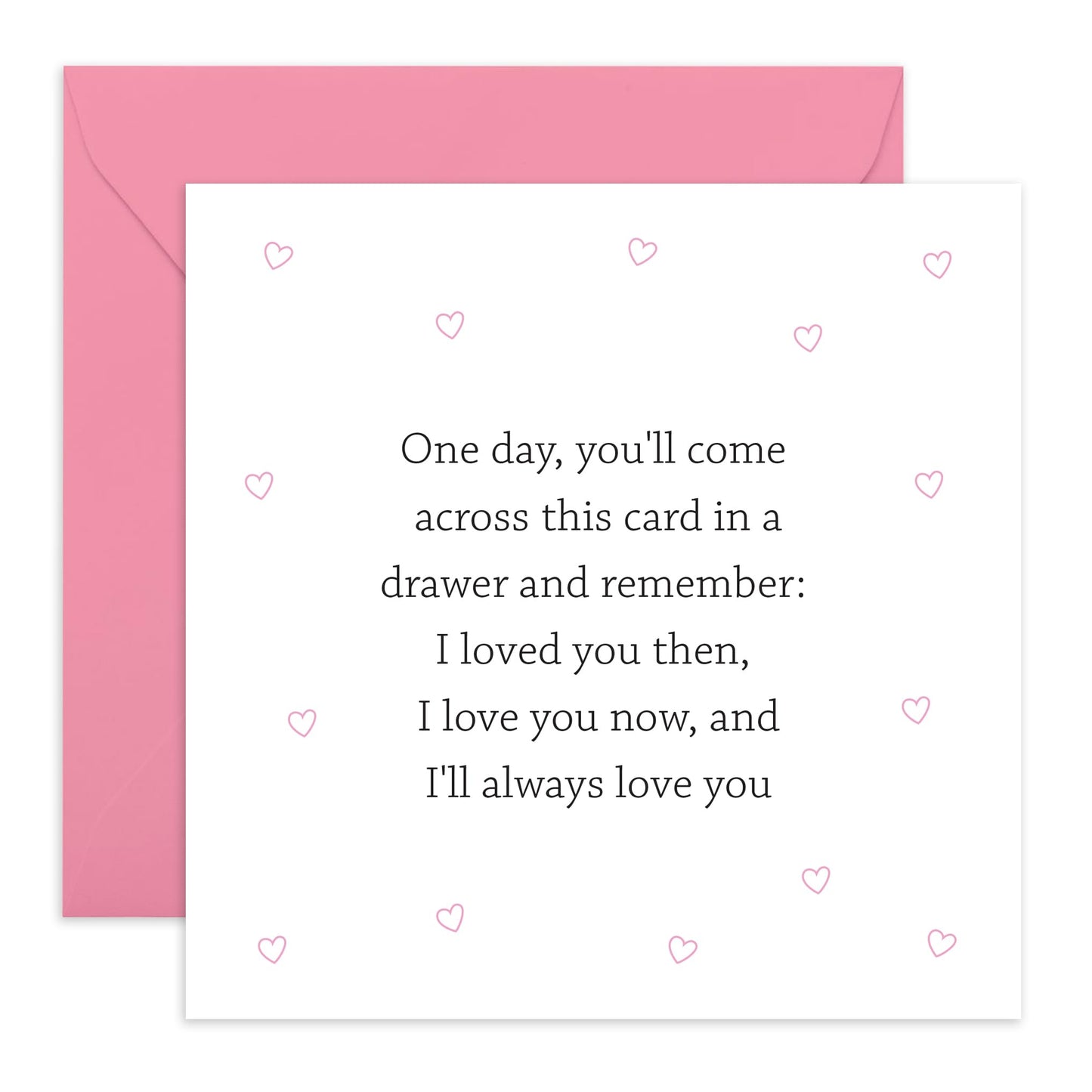 Wedding Anniversary Card For Husband Wife - One Day You'll Come Across This In A Drawer - Valentines Card For Girlfriend Boyfriend - Anniversary Card Him Her - Comes With Fun Stickers By Central 23