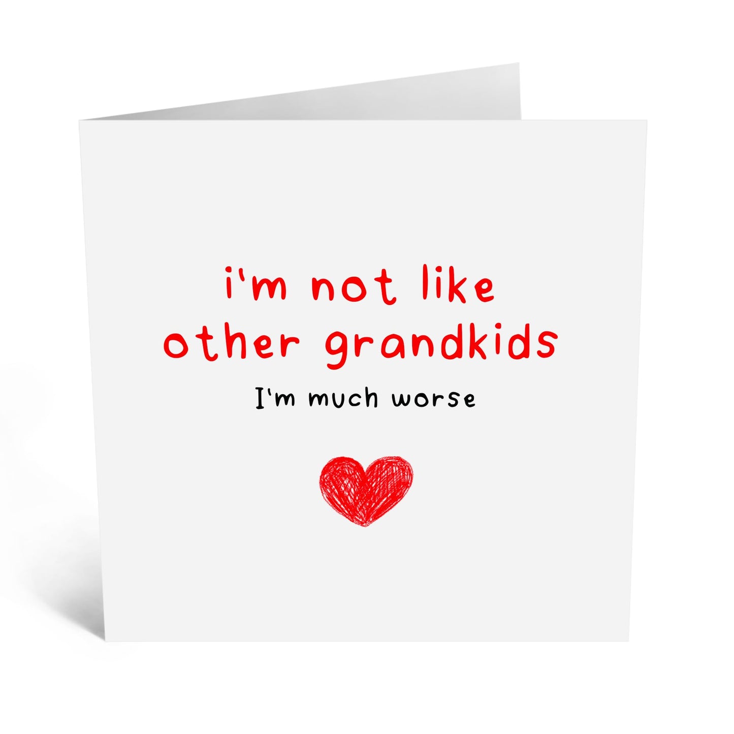 Charming Greeting Card - 'NOT LIKE OTHER GRANDKIDS!' - Perfect for Celebrating Unique Bonds with a Touch of Humor - Ideal for Grandparents Grandpa Grandma Family - Comes With Stickers By Central 23