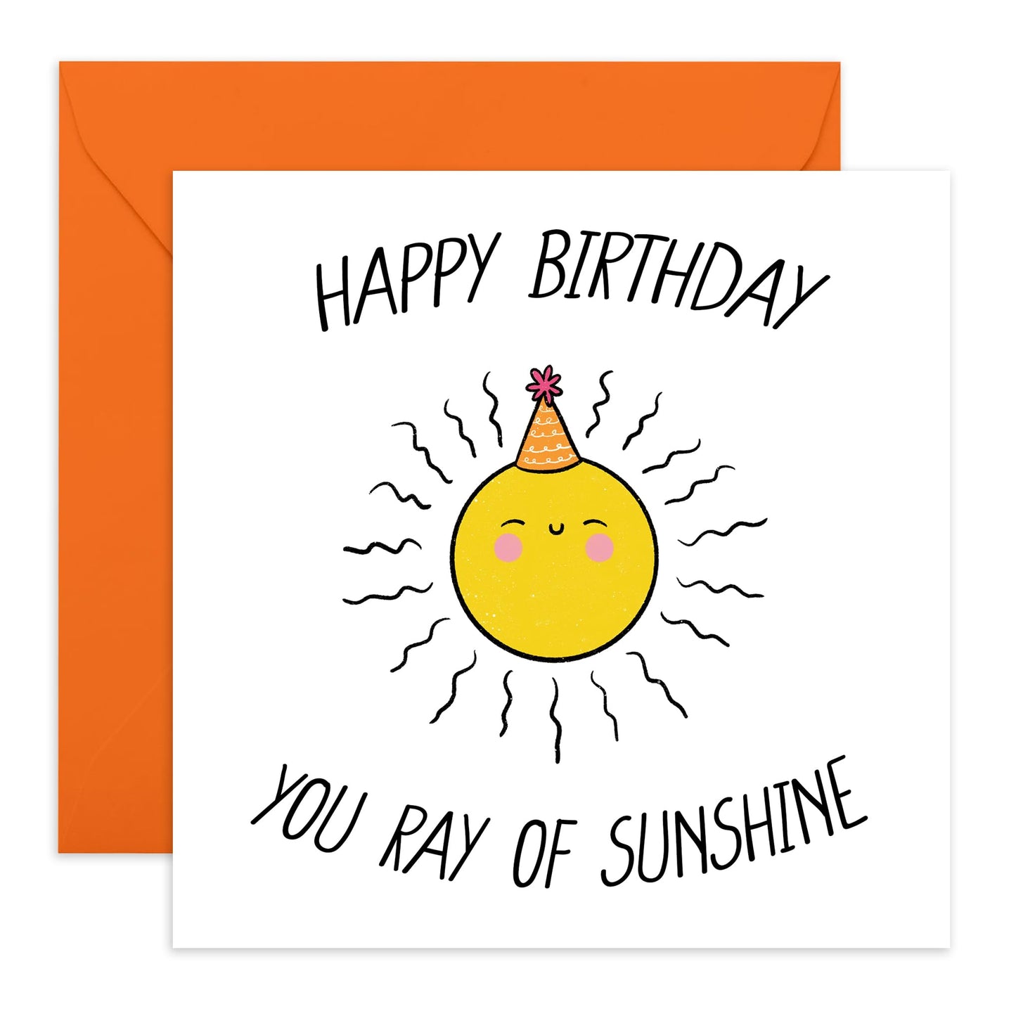 Sweet Birthday Cards For Women - Ray Of Sunshine - Cute Greeting Cards For Female Ladies Her - Daughter Birthday Card - Gifts For Friends - Comes With Stickers - By Central 23
