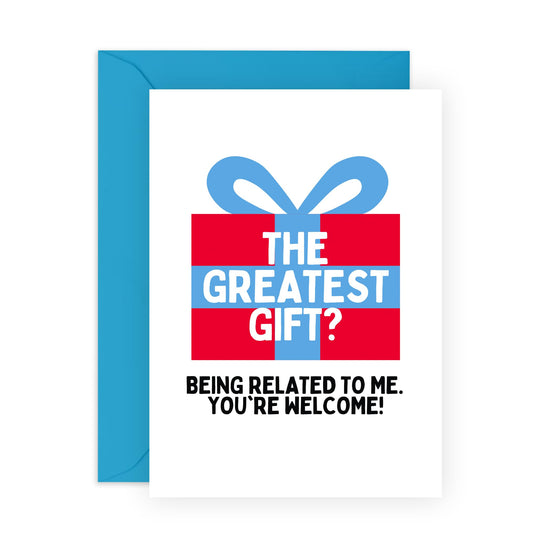 Sister Birthday Card - Being Related To Me - Brother Birthday Cards - Funny Greeting Cards For Men Women Mum Dad - Gifts For Niece Nephew Cousin - Comes With Stickers - By Central 23