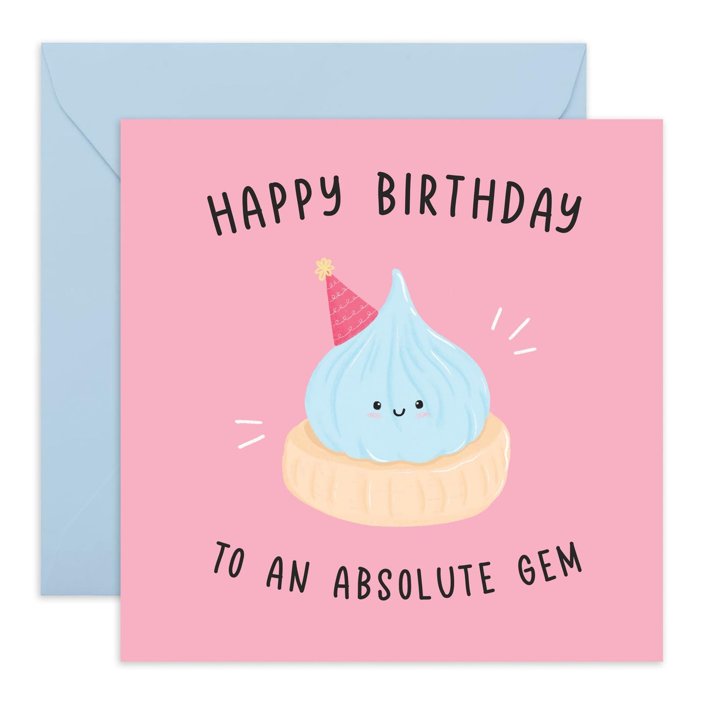 Cute Birthday Card - To an Absolute Gem - Fun Biscuit - Thoughtfull Greeting Card for Friends, Family, Loved Ones, Brother, Sister, Mum, Dad, Parents, BFF, Bestie, Colleagues - Comes with Stickers