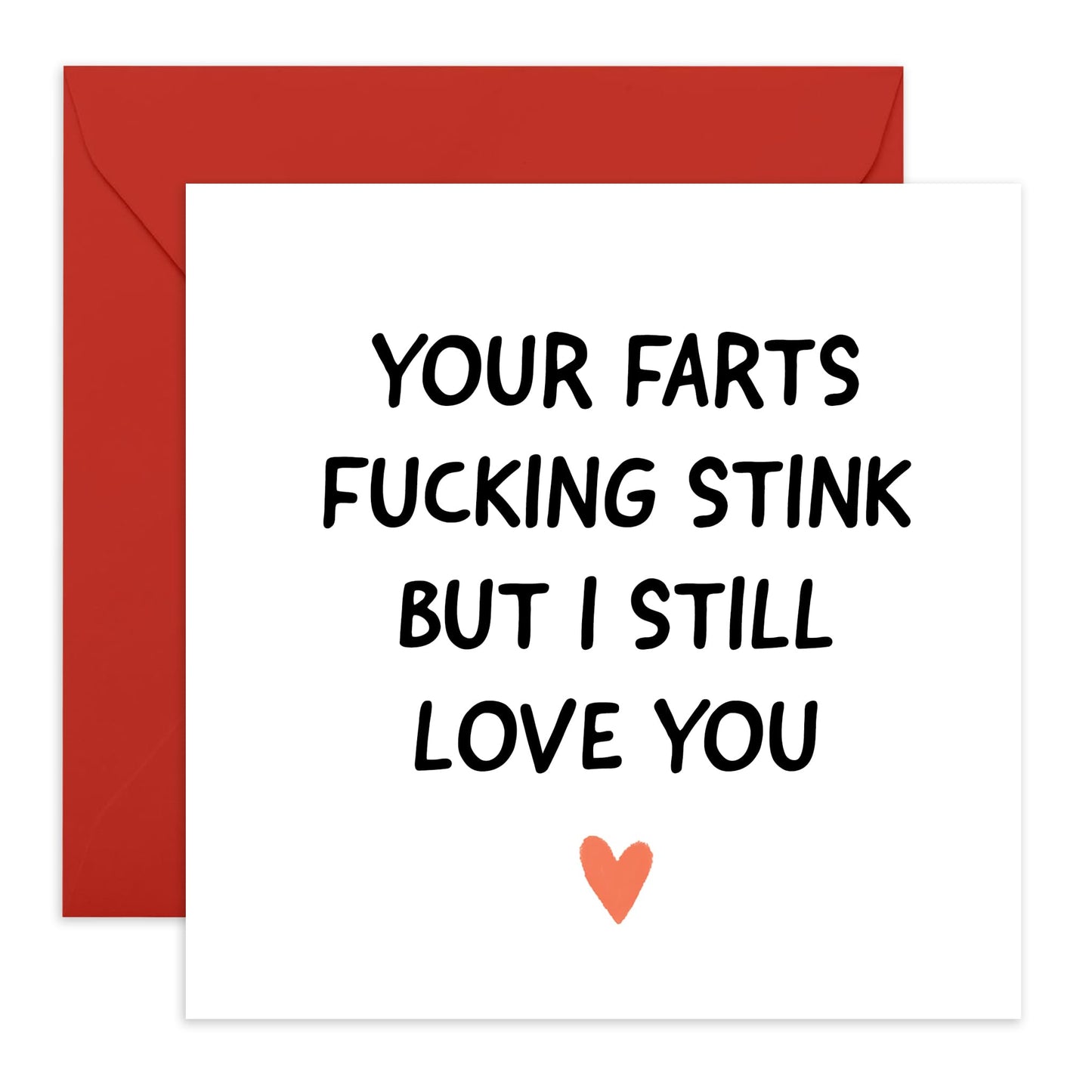 Hilarious Anniversary Day Card - 'Your Farts' - Valentines Gifts for Boyfriend, Husband, Wife, Girlfriend, Partner, Other Half, Married Couples - Stinking - Comes with Fun Stickers