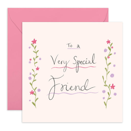 Friendly Greeting Card - 'Special Friend 3' - Gift for Besties, Best Friends, Colleagues, Coworkers, BFF, Cousin, Coworkers, Sis, Family - BFF - Comes with Fun Stickers