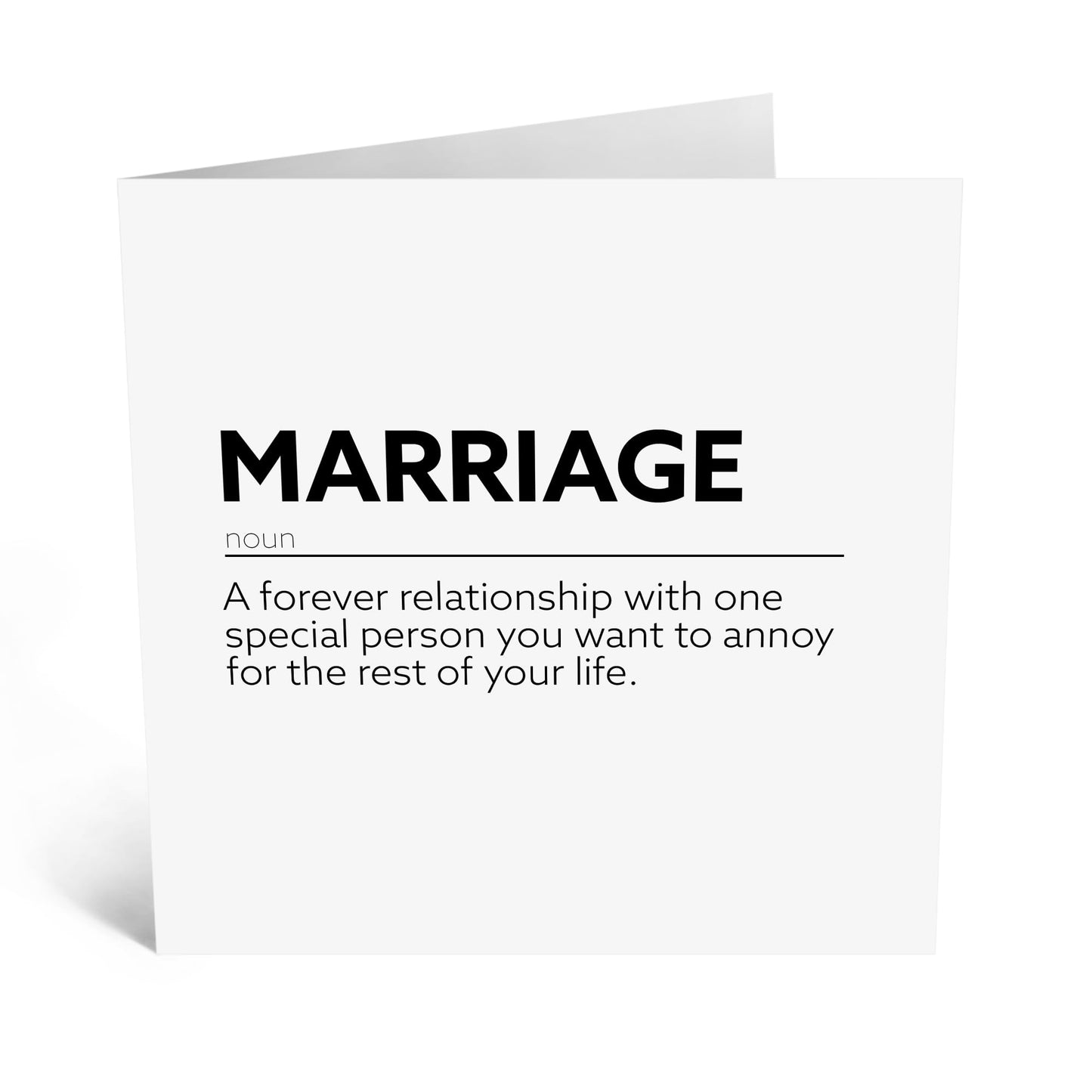 Greeting Card - MARRIAGE PERSON TO ANNOY - Perfect for Celebrating Your Relationship with Humor -Ideal for Adding a Playful & Affectionate Touch to Your Special Day - Comes With Stickers By Central 23