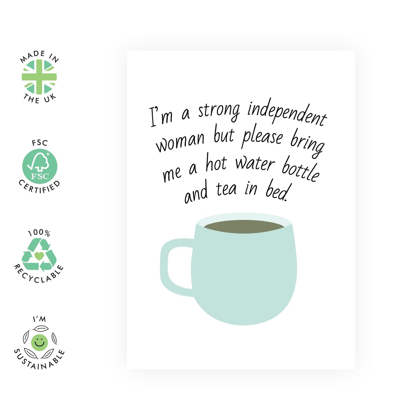 Hilarious Empowering Greeting Card - 'INDEPENDENT WOMAN' - Perfect for Celebrating Strength and Confidence - Ideal for Friends & Family with a Great Sense of Humor - Comes With Stickers By Central 23
