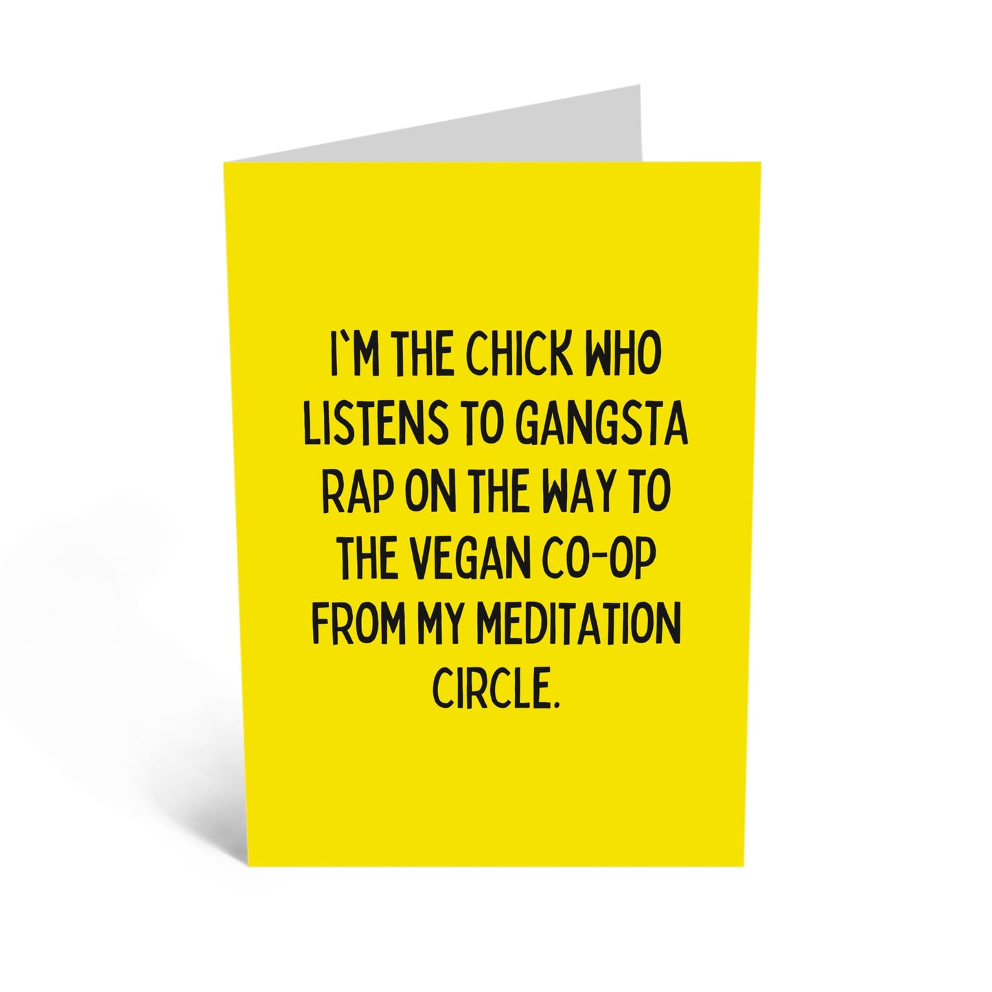 Humorous Greeting Card - 'GANGSTA RAP - CHICK' - Perfect for Adding a Fun and Edgy Twist to Your Message - Ideal for Friends Who Appreciate a Bold Sense of Humor - Comes With Stickers By Central 23