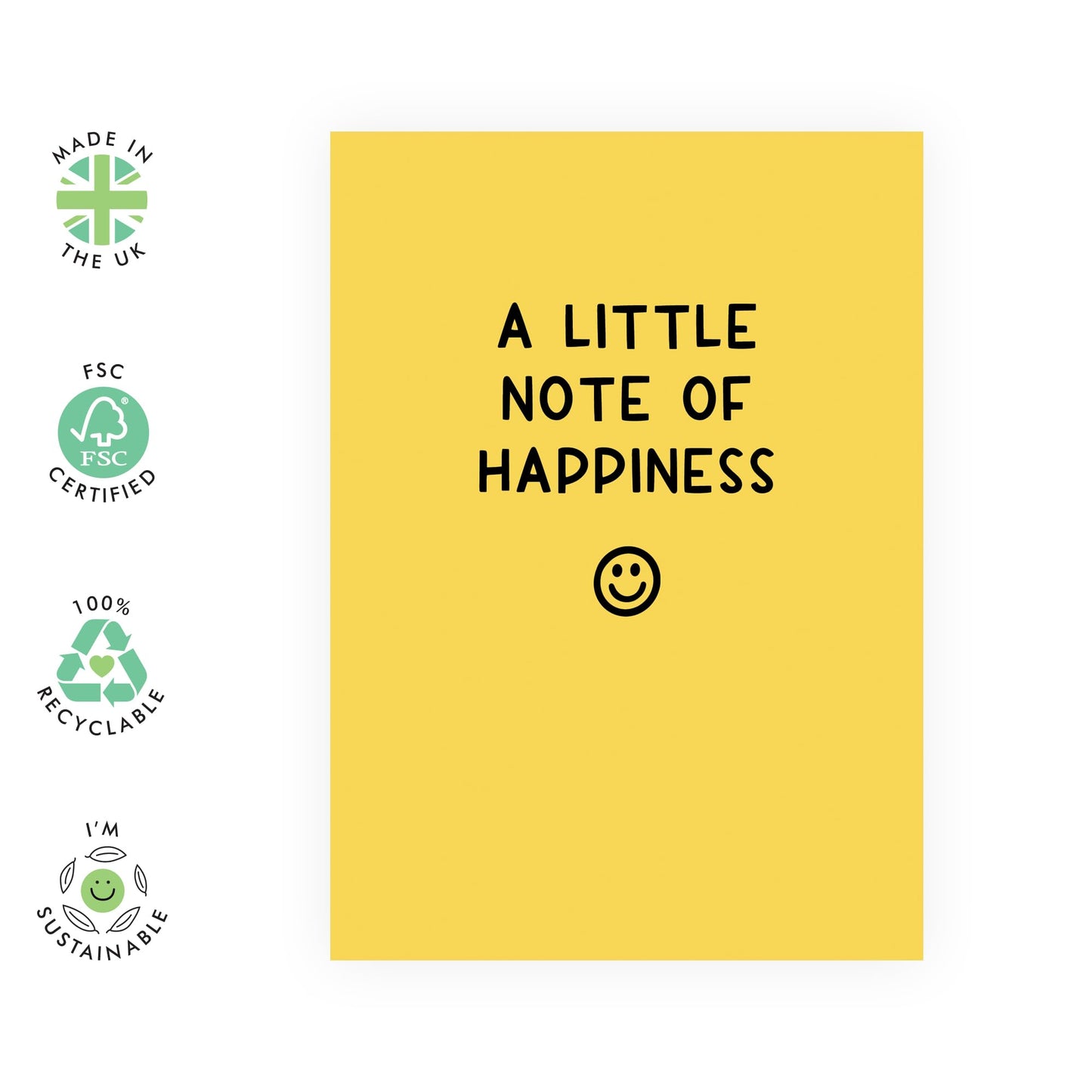 Birthday Card For Adult Men Women - A Little Note Of Happiness - Anniversary Card For Him - For Husband Wife - Valentines Card For Boyfriend Girlfriend Couples - Comes With Fun Stickers By Central 23