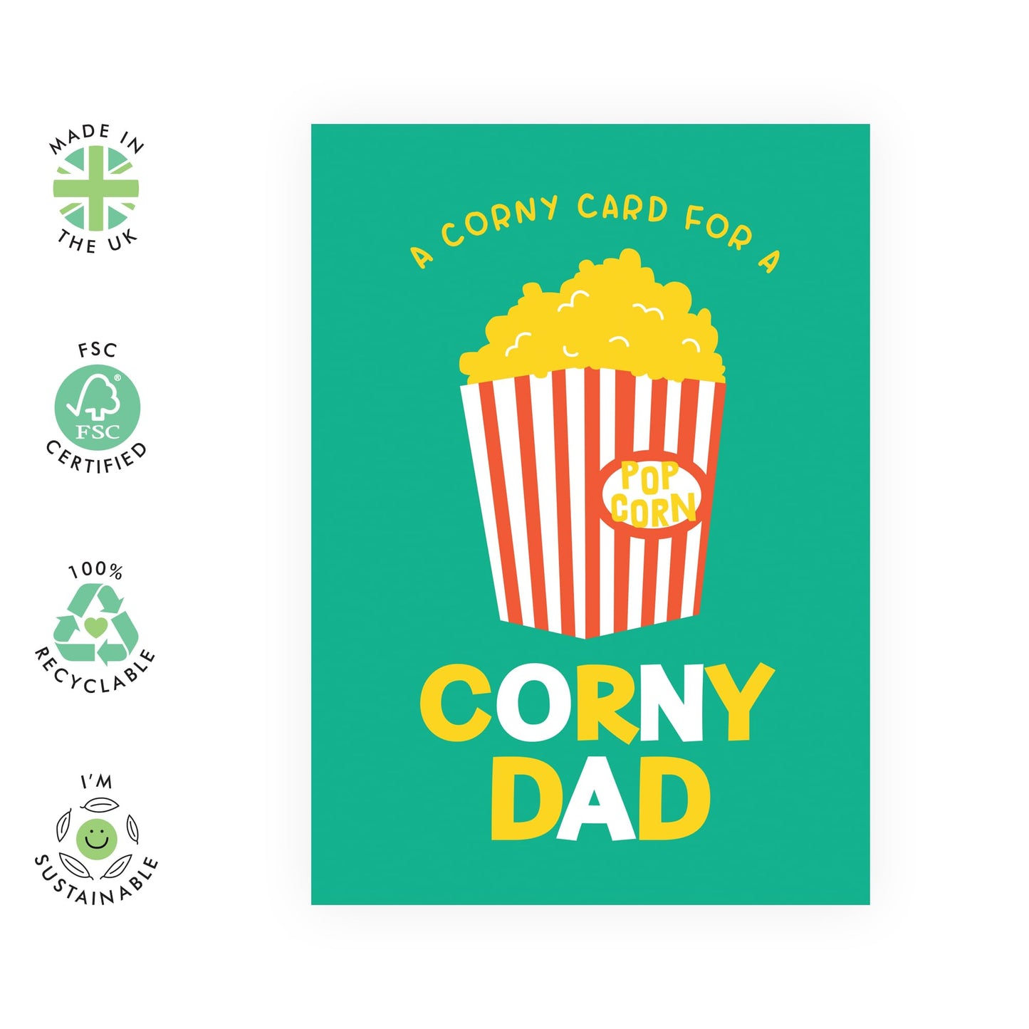 Dad Joke Cards - Happy Birthday Dad Cards For Him - A Corny Card For A Corny Dad - Dad Birthday Card Funny - Gifts For Father Papa Daddy - Comes With Cute Stickers By Central 23