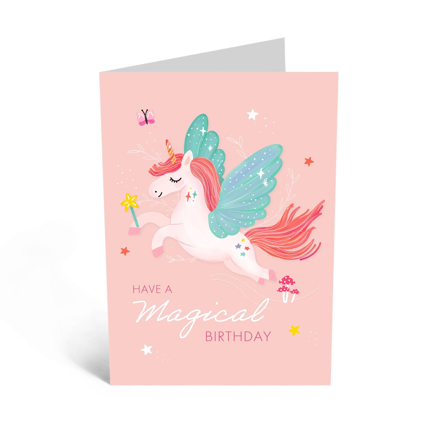 Birthday Greeting Card - 'UNICORN' - Perfect for Adding a Magical Touch to Any Birthday Celebration - Ideal for Unicorn Lovers, Kids, & Anyone Who Believes in Magic - Comes with Stickers By Central 23