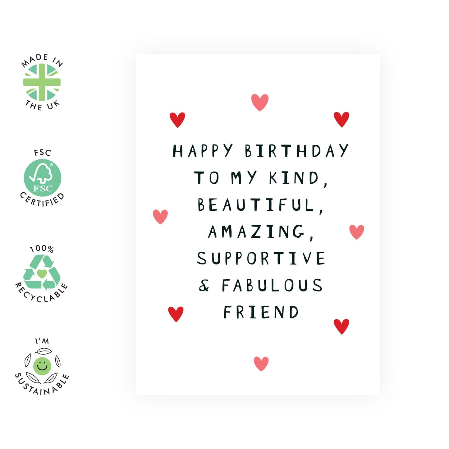 Best Friend Birthday Card For Men Women - Happy Birthday To My Fabulous Friend - Sweet Greeting Cards And Envelopes For Friends Bestie Bff Coworker - Comes With Fun Stickers By Central 23