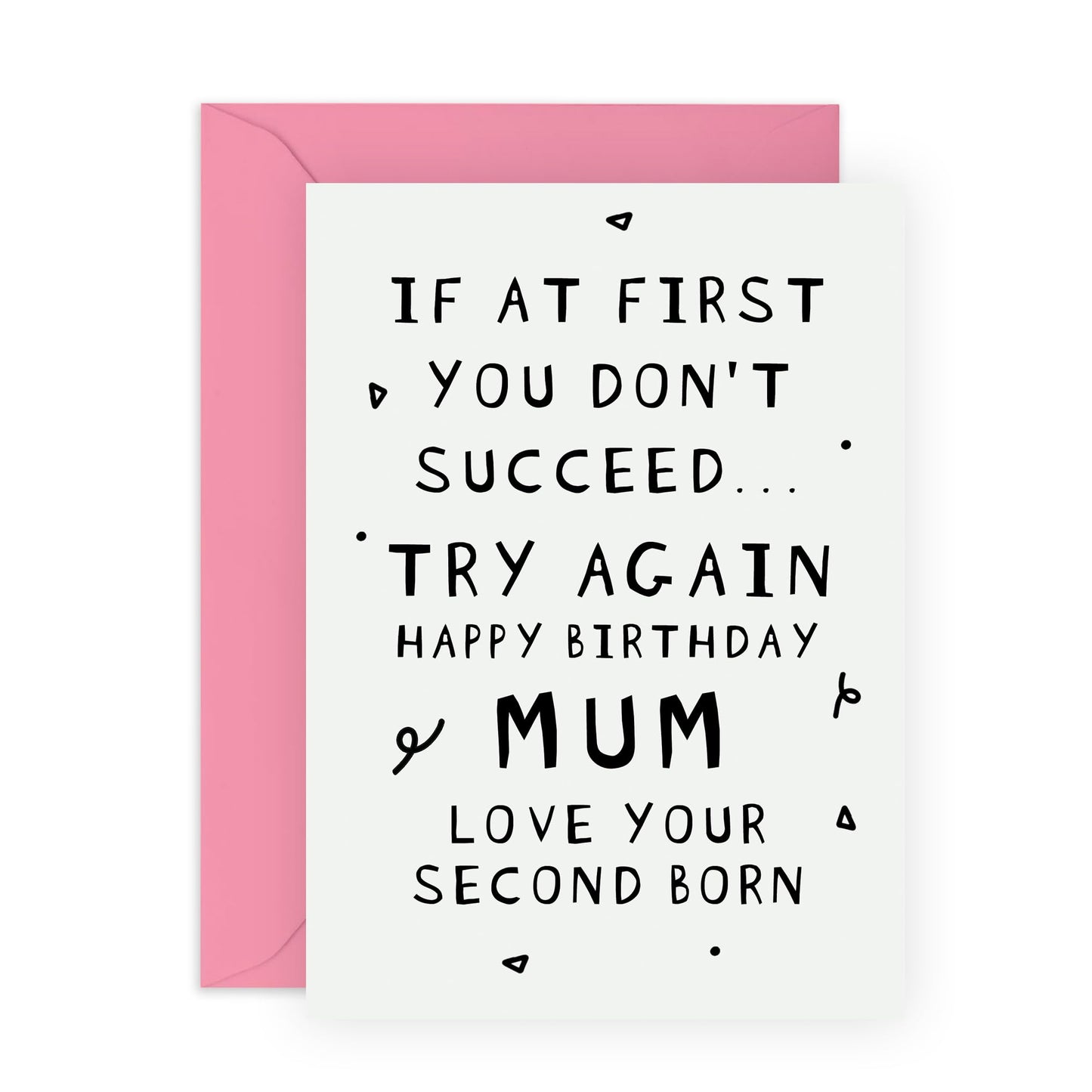 Birthday Greeting Card - 'MUM SECOND BORN' - Perfect for Celebrating a Special Mum with a Unique Fun Twist - Ideal for Mums, Mothers, and Any Birthday Occasion - Comes with Stickers By Central 23