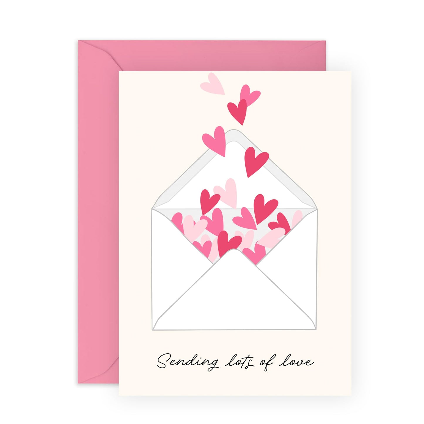 Thoughtful Greeting Card for Friends and Family - "Sending Lots of Love" - Gifts for Him, Her, Neighbour, Colleagues, Coworkers, Niece, Nephew, Nana, Grandpa, Grandma - Mail - Comes with Fun Stickers