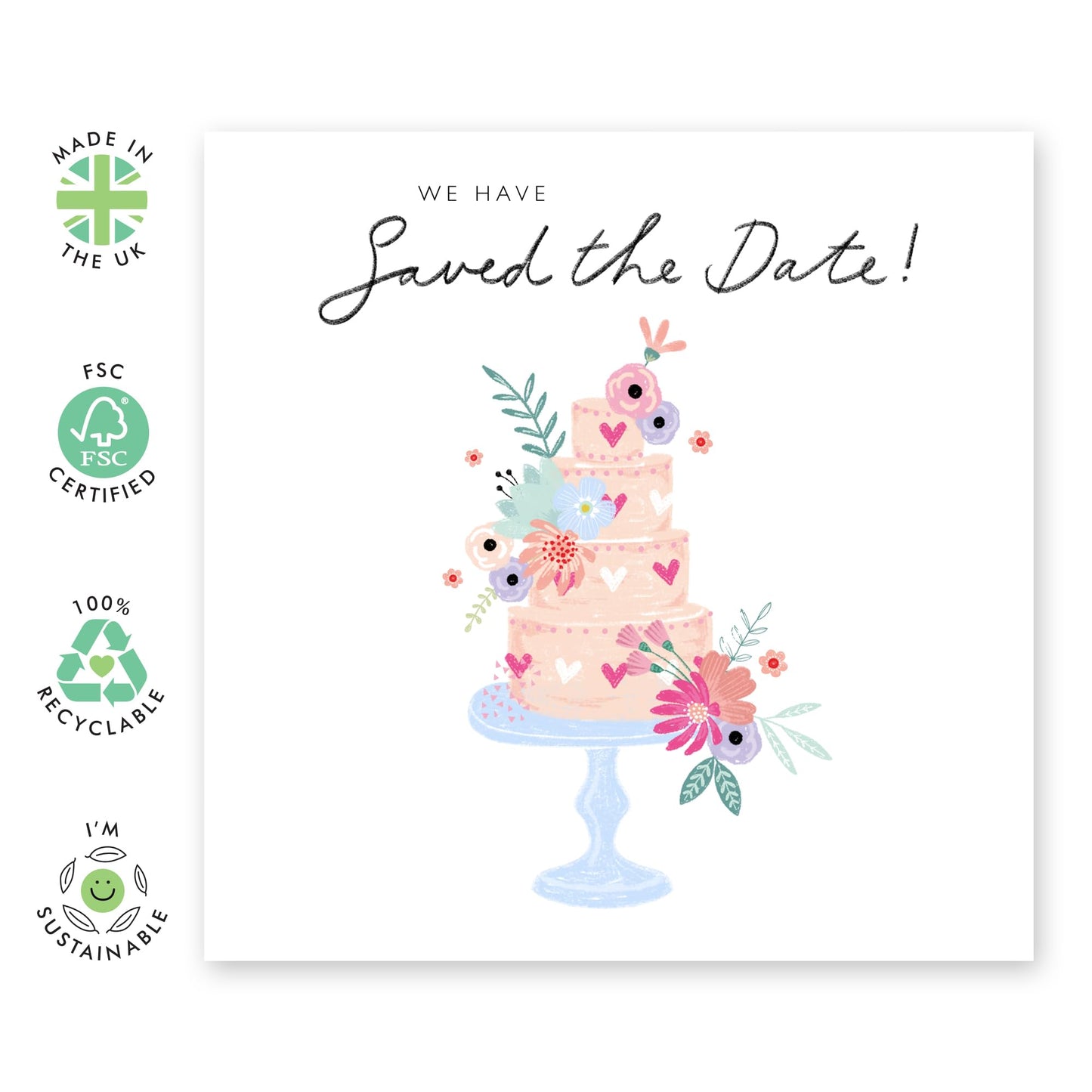 Wedding Rsvp Reply Card - Cake Saved The Date - Wedding Acceptance Card From Entourage - Wedding Reply Card From Guest - Wedding Invitations From Groom Bride - Comes With Fun Stickers By Central 23