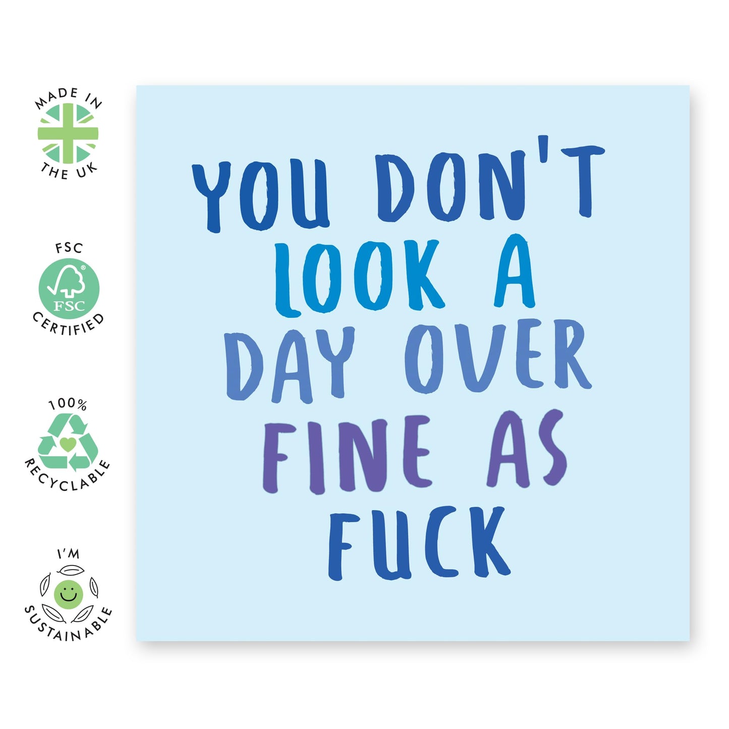 Funny Birthday Cards For Men - You Don't Look A Day Over - Dad Birthday Cards - Hilarious Husband Greeting Cards - Gifts For Him - Comes With Fun Stickers - By Central 23