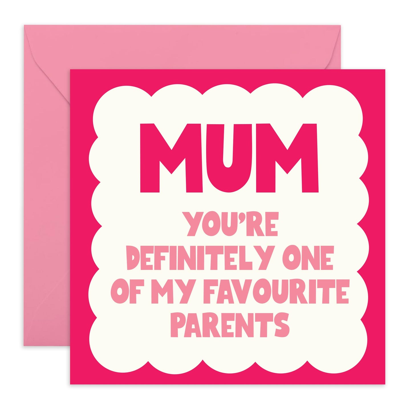 Mum Birthday Card From Daughter - Mum Defo One One My Favourite Parents - Mothers Day Card From Daughter Son - Funny Gifts For Women Mummy Nan - Comes With Fun Stickers By Central 23