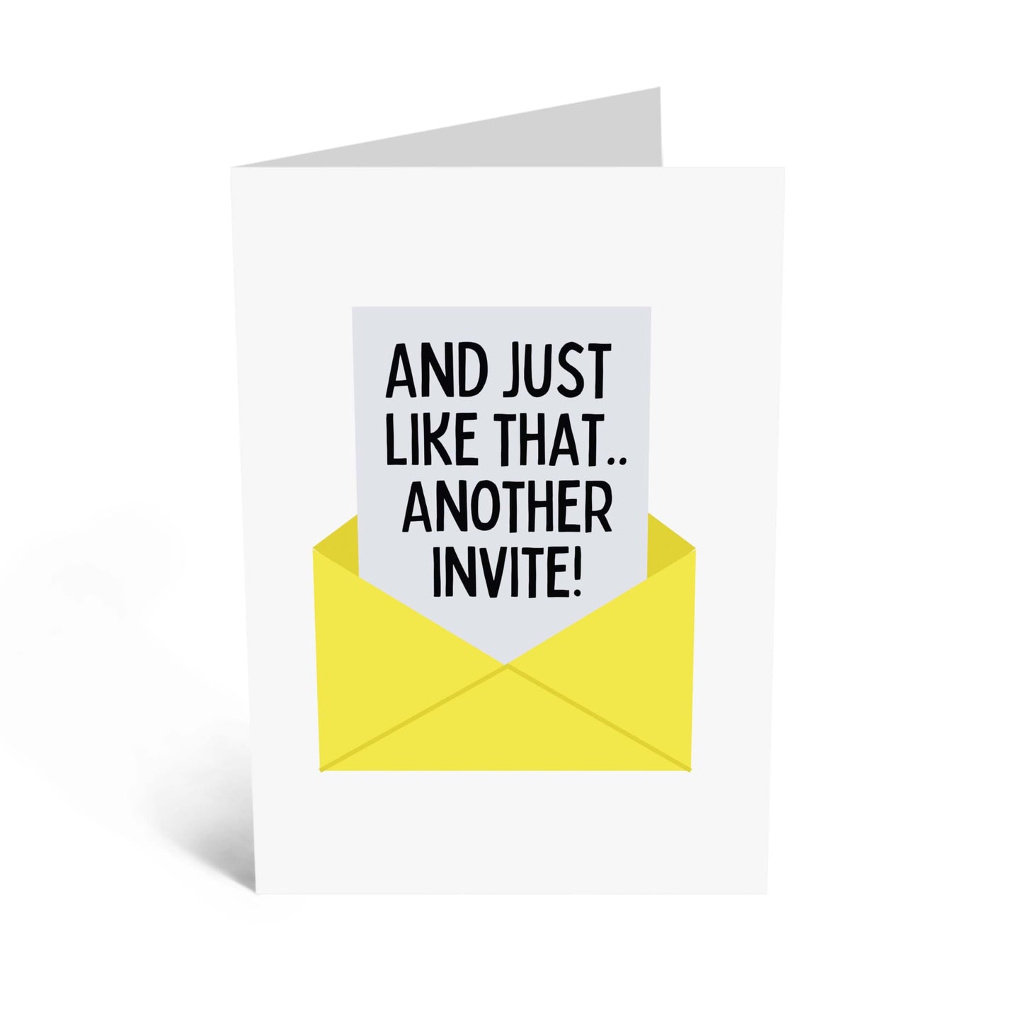 Funny Invitation Card - 'ANOTHER INVITE' - Perfect for Celebrating Any Occasion with a Touch of Humor - Ideal for Family Friends Parties Gatherings and Celebrations - Comes With Stickers By Central 23
