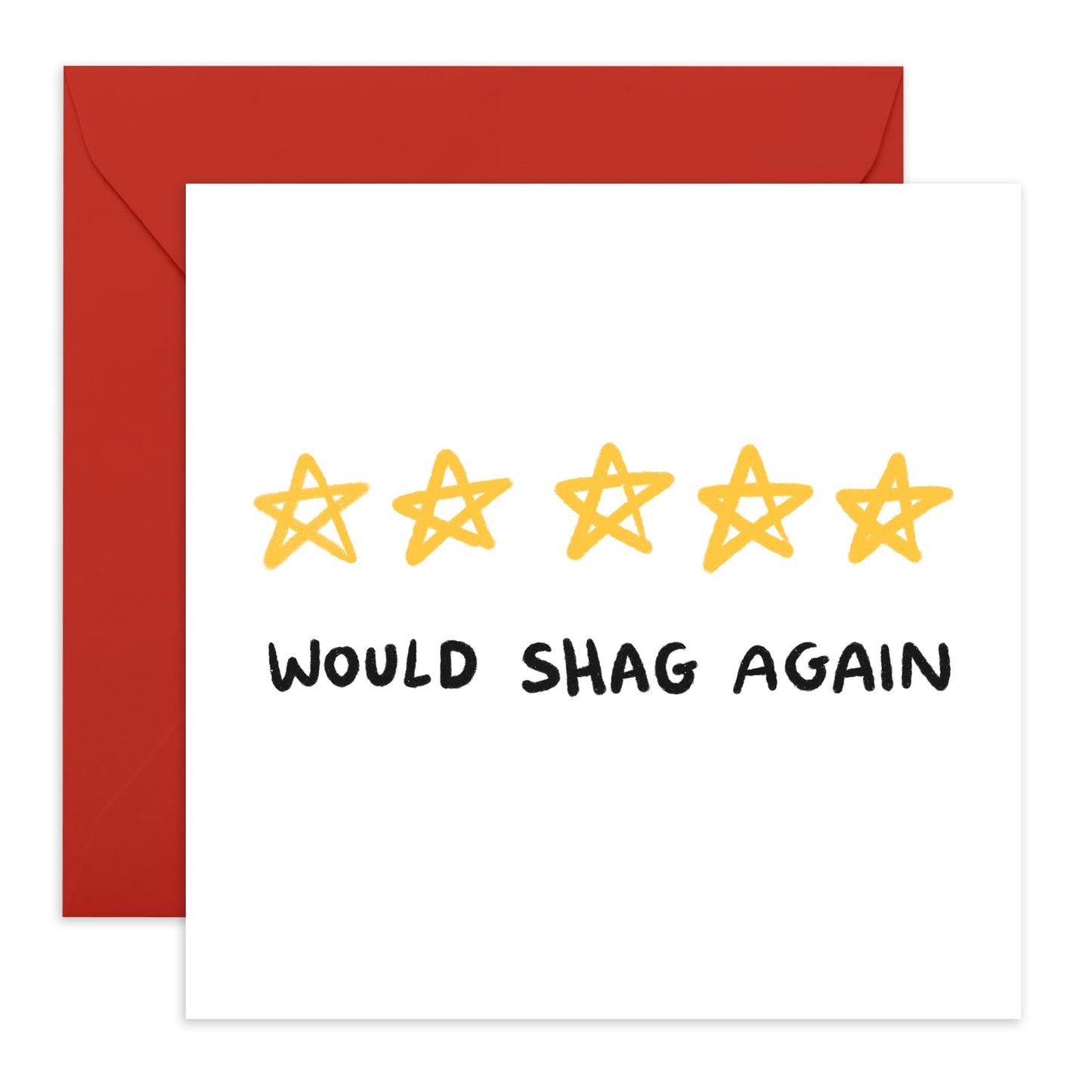 Hilarious Love Card for Her or Him – “5 Star Would Sha* Again” - Gifts for Boyfriend, Girlfriend, Wife, Husband, Spouse, Partner, Him, Her, Babe - Valentines Day -Comes with Stickers