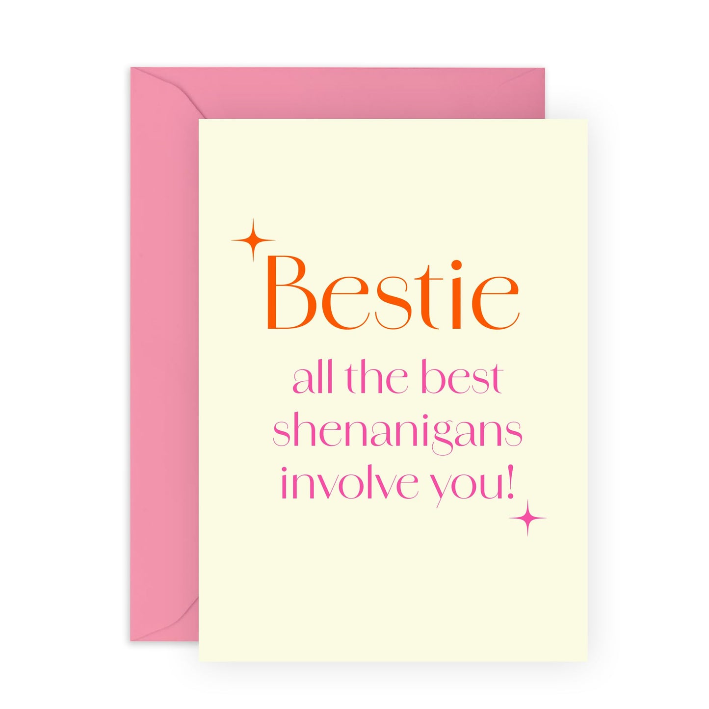 Cute Friendship Greeting Card - 'Bestie' - Greetings for BFFs, Best Friends, Besties, Girlfriend- You are Fun - Comes with Fun Stickers