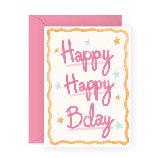 Wishes & Birthday Card - 'Birthday Wishes Stripes' - Gifts for Ladies, Girls,Besties, Best Friends, BFF, Co-workers, Colleagues, Her - Make A Wish - Comes with Fun Stickers