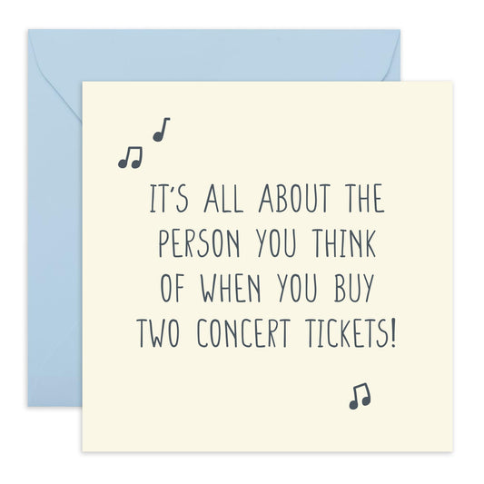Greeting Card for Friends –Music Concert-Themed Card for Convert Buddy, BFF, Mates, Partners, Girlfriend, Boyfriend, Gig Lovers, Him, Her, Party People - Comes with Fun Stickers