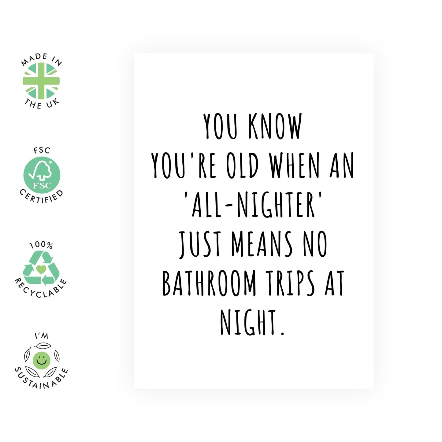 Funny Birthday Card For Men Women - You Know You're Old - Mum Birthday Card - Dad Birthday Cards Age Joke Humour - For Nan Grandad - Husband Birthday Card - Comes With Stickers - By Central 23