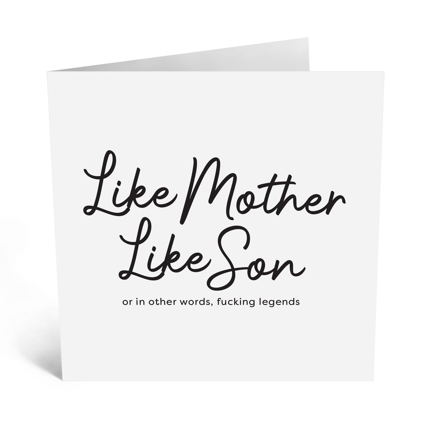Mum Birthday Card Quirky - Like Mother, Like Son - Mothers Day Cards for Her, Mummy, Ma, Mama, Women - Thank You Gift From Son, Children, Family, Husband - Comes With Stickers